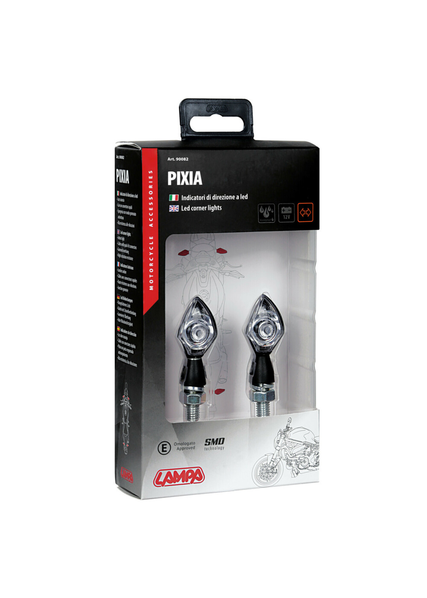 Lampa Pixia, LED-hoeklampen – 12V LED – Zwart