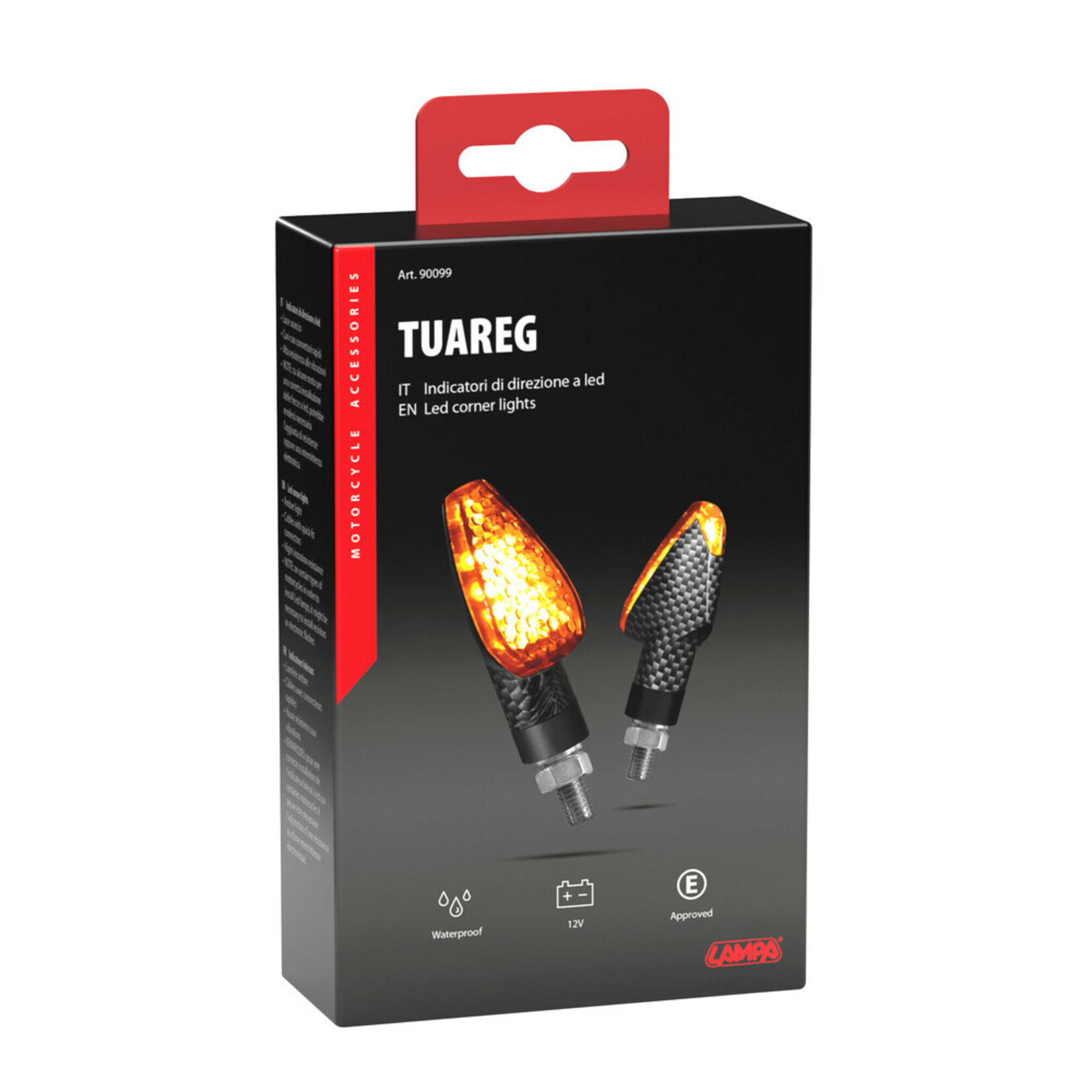 Lampa Tuareg, led corner lights - 12V LED - Carbon