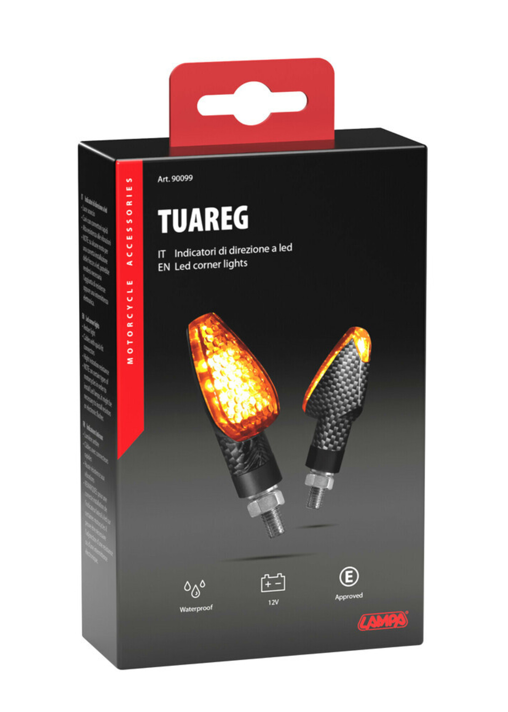 Lampa Tuareg, LED-hoekverlichting – 12V LED – Carbon