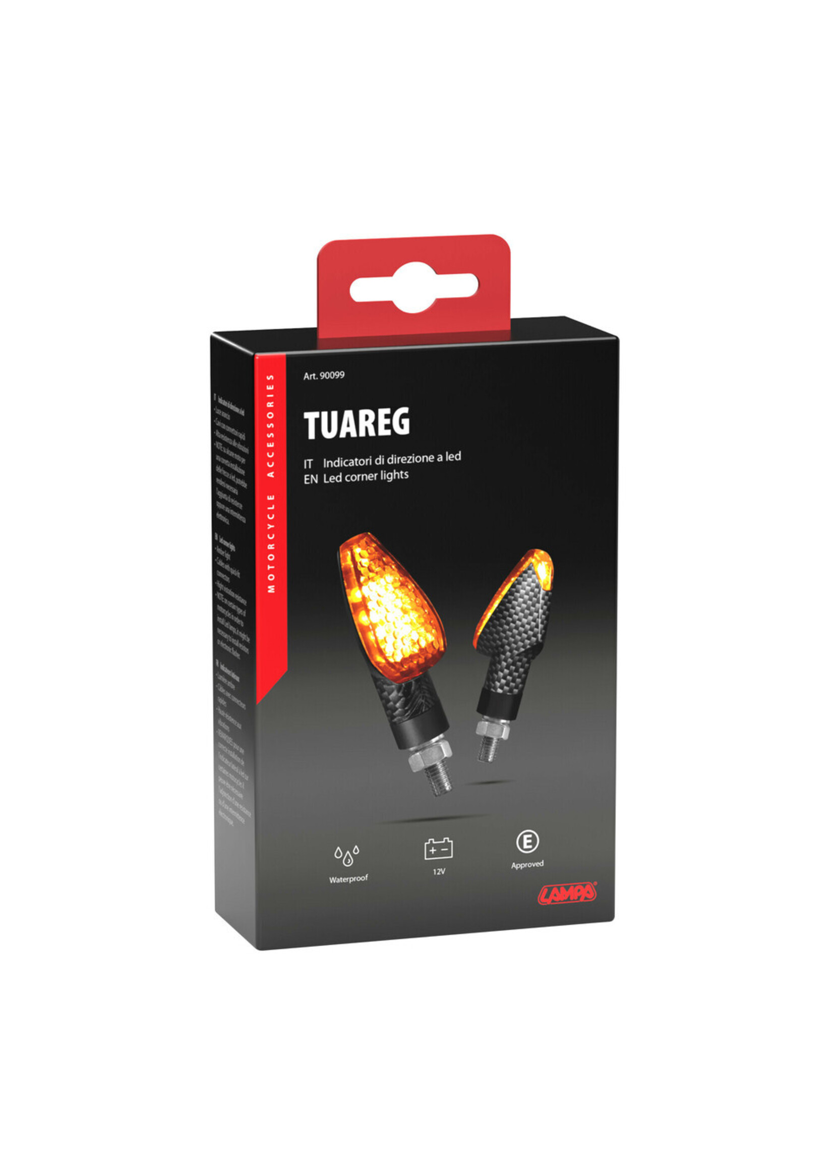 Lampa Tuareg, LED-hoekverlichting – 12V LED – Carbon