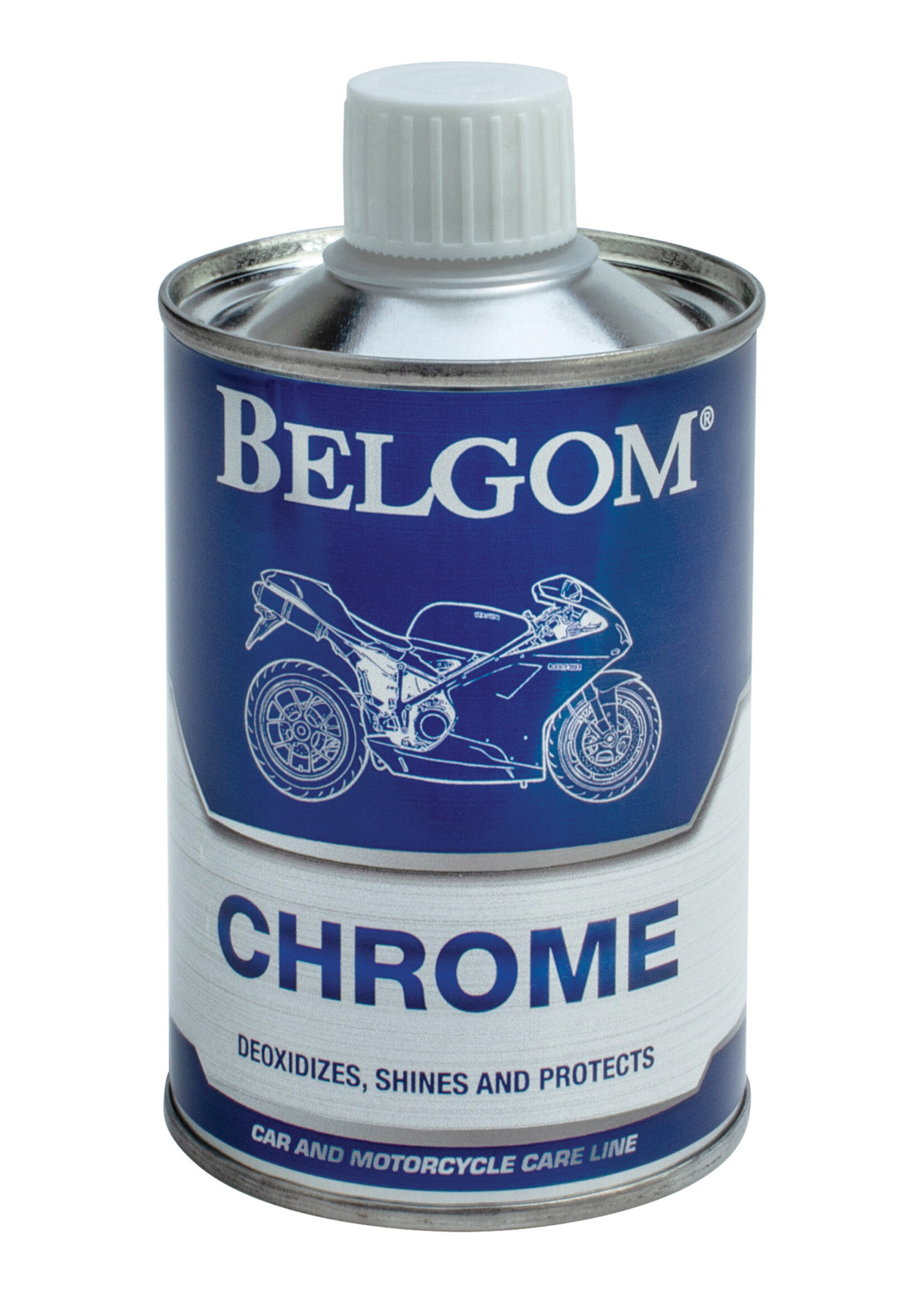Belgom Belgom Chromes for polishing and shining. Belgom Chromes is a cream polish that deeply deoxidises, shines and leaves a fine protective layer that protects chromes against corrosion while preserving their shine for a long time.