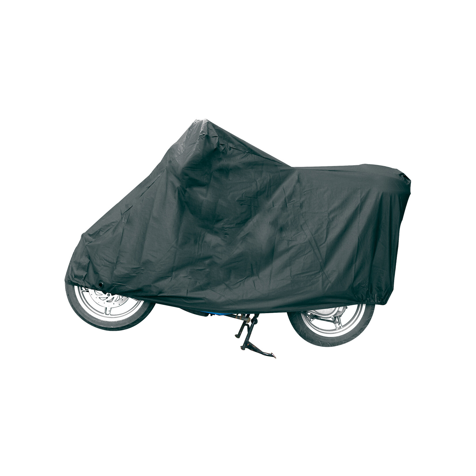 Carpoint Suitable for scooter, moped and small motorcycle. Made of PVC. With license plate window. 100% water repellant. Integrated storage bag. Size: 203 x 89 x 120cm.
