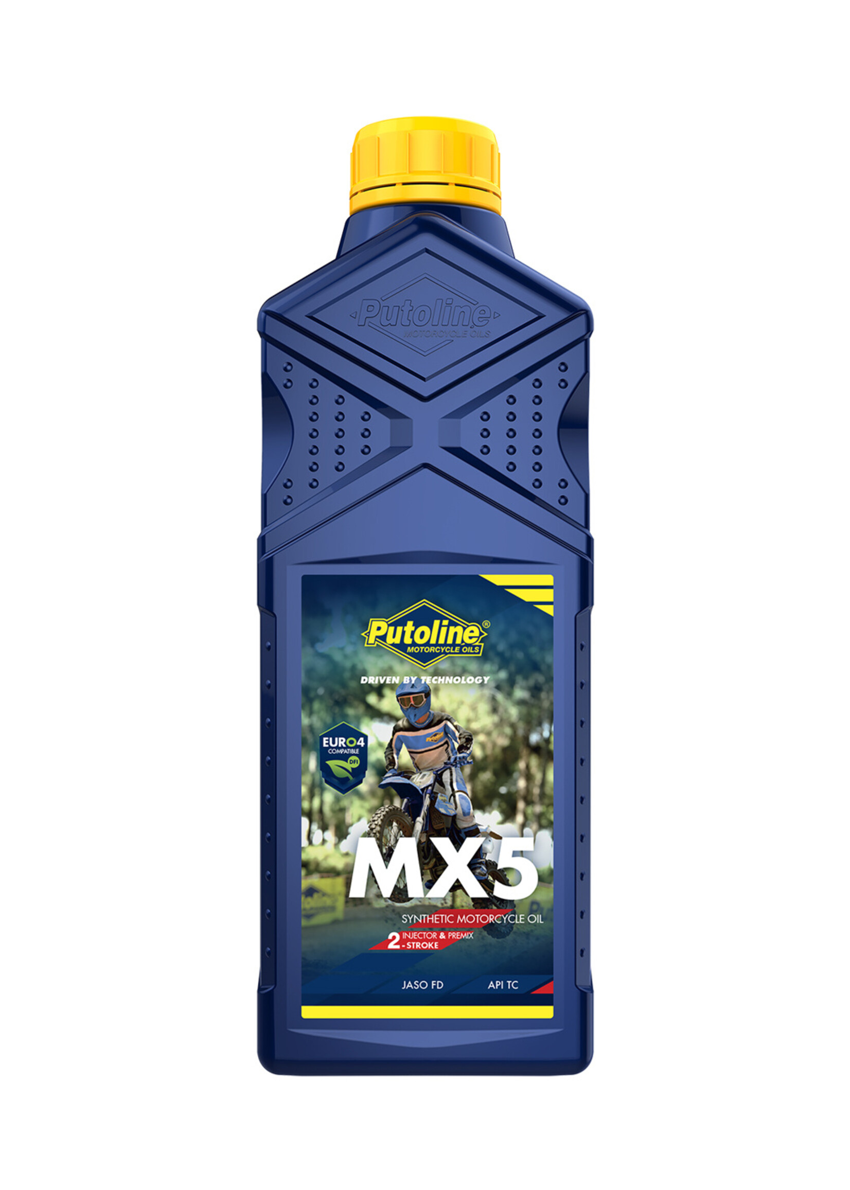 Putoline Putoline MX5 is a synthetic, high-grade 2-stroke Off Road oil. The product is recommended for use in MotoCross and Enduro engines and has been tested extensively on circuits all over the world. Thanks to its synthetic composition and state-of-the-art addi