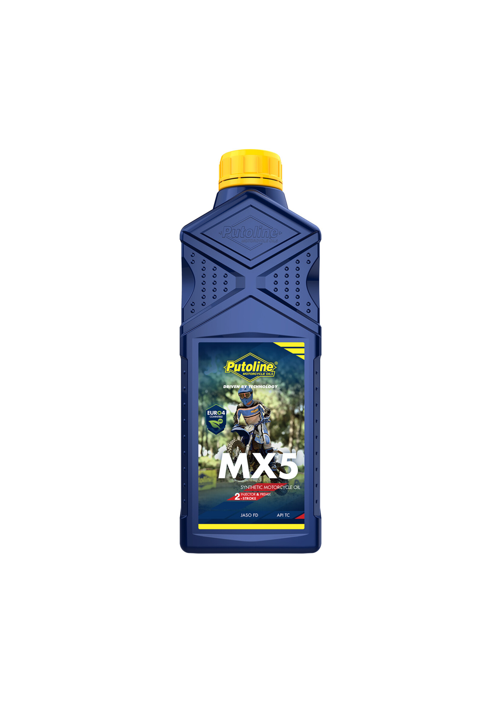 Putoline Putoline MX 5 is een hoogwaardige, synthetische 2-takt olie voor Off Road gebruik. Het product wordt aanbevolen voor MotoCross- en Enduro motoren en is intensief getest op circuits overal ter wereld. Door de synthetische samenstelling en een modern additi