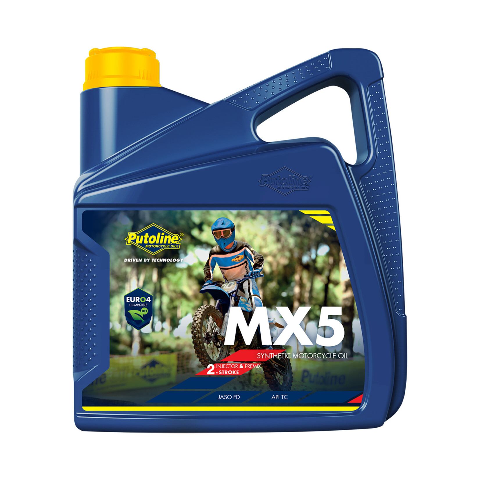 Putoline Putoline MX 5 is een hoogwaardige, synthetische 2-takt olie voor Off Road gebruik. Het product wordt aanbevolen voor MotoCross- en Enduro motoren en is intensief getest op circuits overal ter wereld. Door de synthetische samenstelling en een modern additi