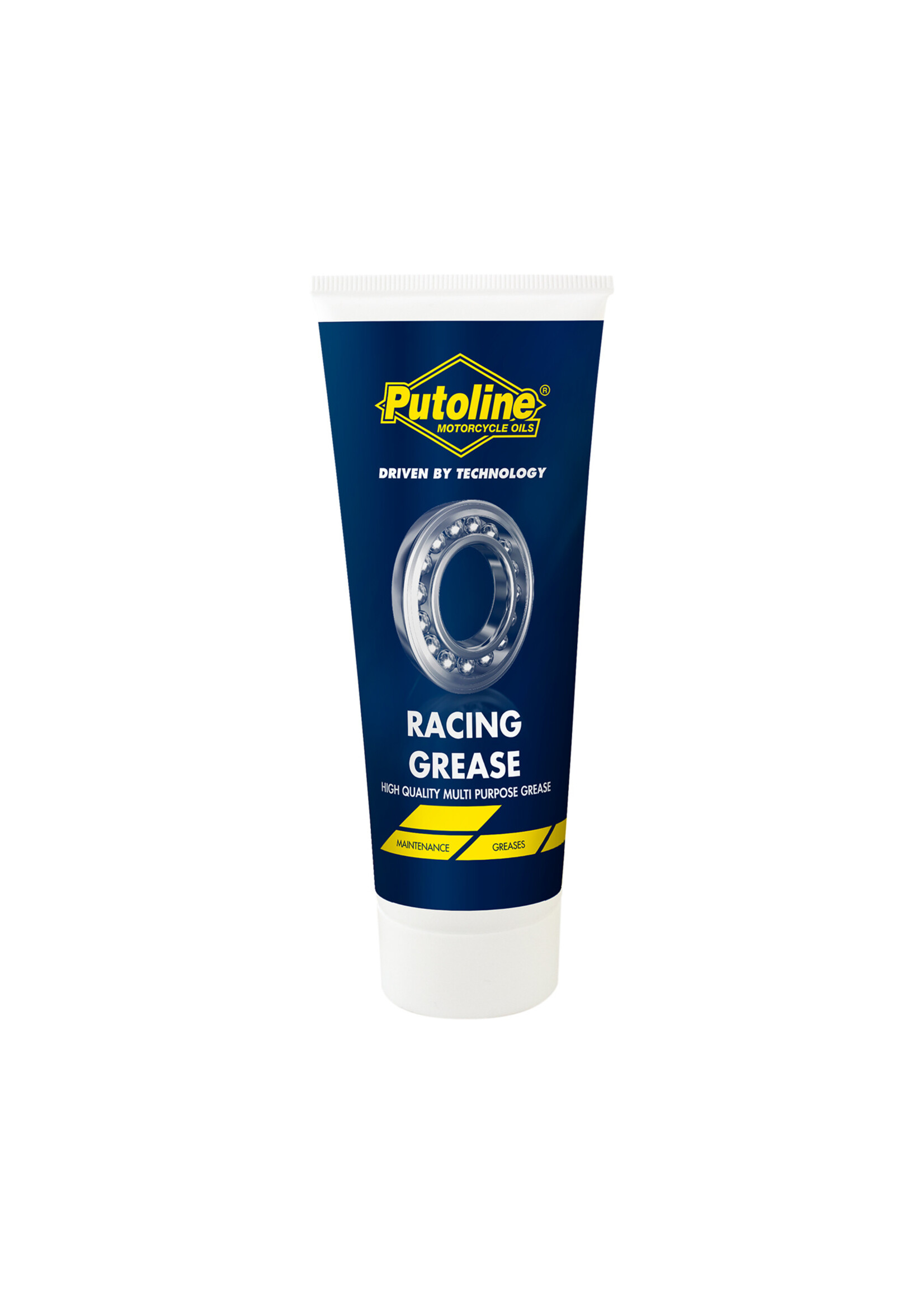 Putoline Putoline Racing Grease is een speciaal EP2, lithiumcomplex-vet. Het product is van de hoogste kwaliteit en heeft een uitstekende mechanische stabiliteit. Door de fijne structuur zal zich geen olie afscheiden. Racing Grease is waterbestendig en heel geschi