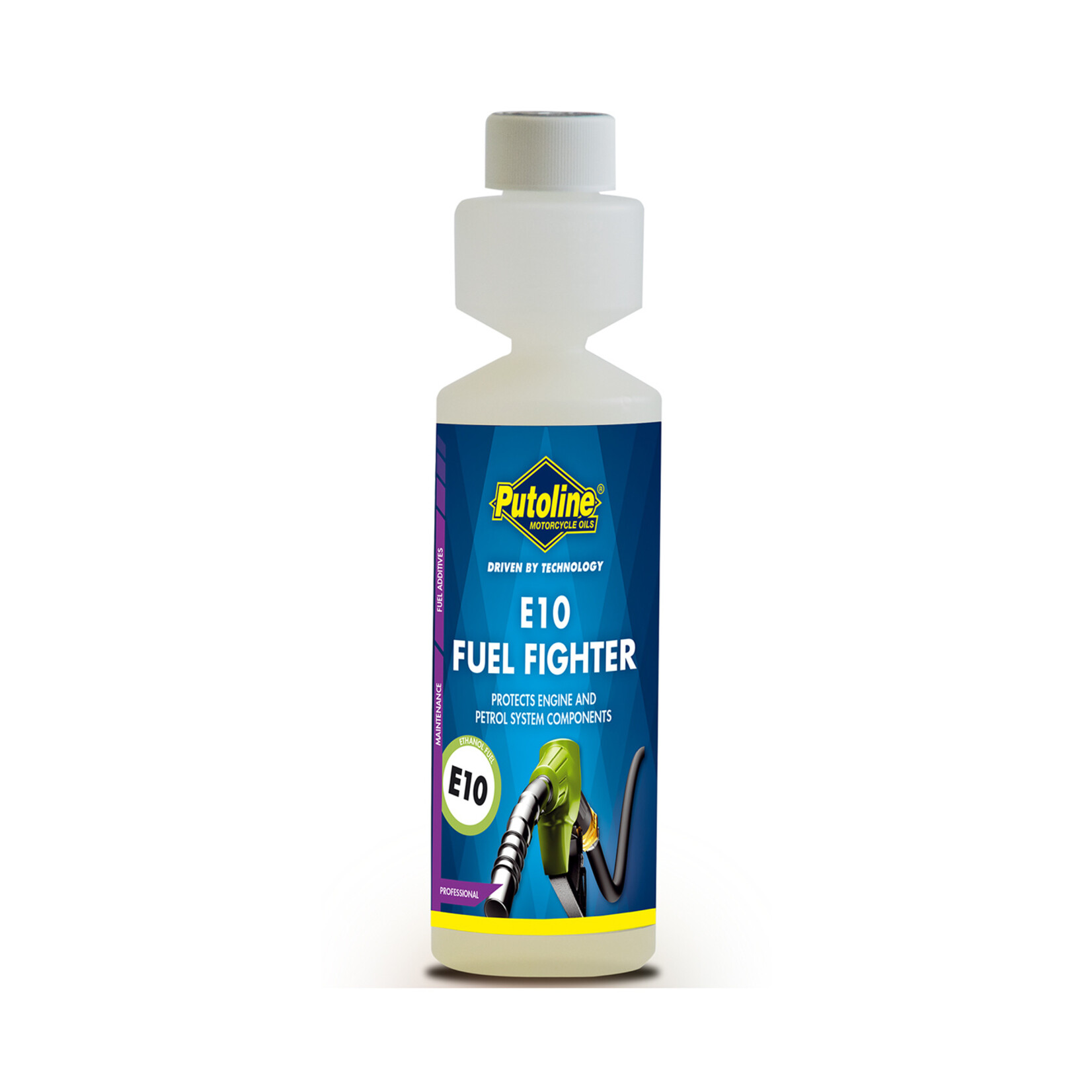 Putoline Putoline  E10 Fuel Fighter is een krachtig brandstofadditief. Specifiek ontwikkeld ter bescherming van het brandstofsysteem tegen de schadelijke effecten van E10 brandstoffen, die voor 10% uit bio-ethanol bestaan.