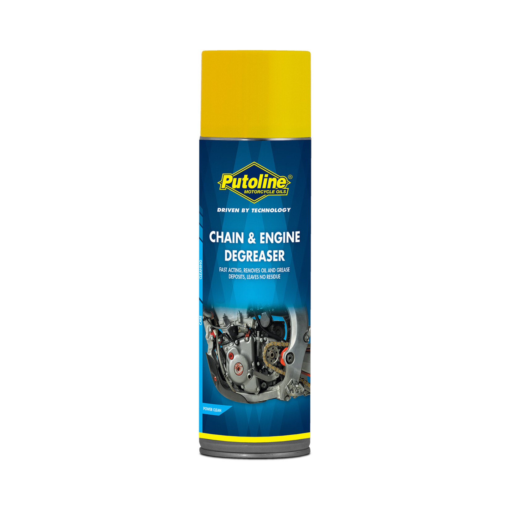 Putoline Putoline Chain & Engine Degreaser has been specially developed for motorcycle use. The unique, fast-acting formula removes oil and grease from all dirty parts, including the chain, gears, engine, frame and all other parts of the motorcycle. Quick and easy