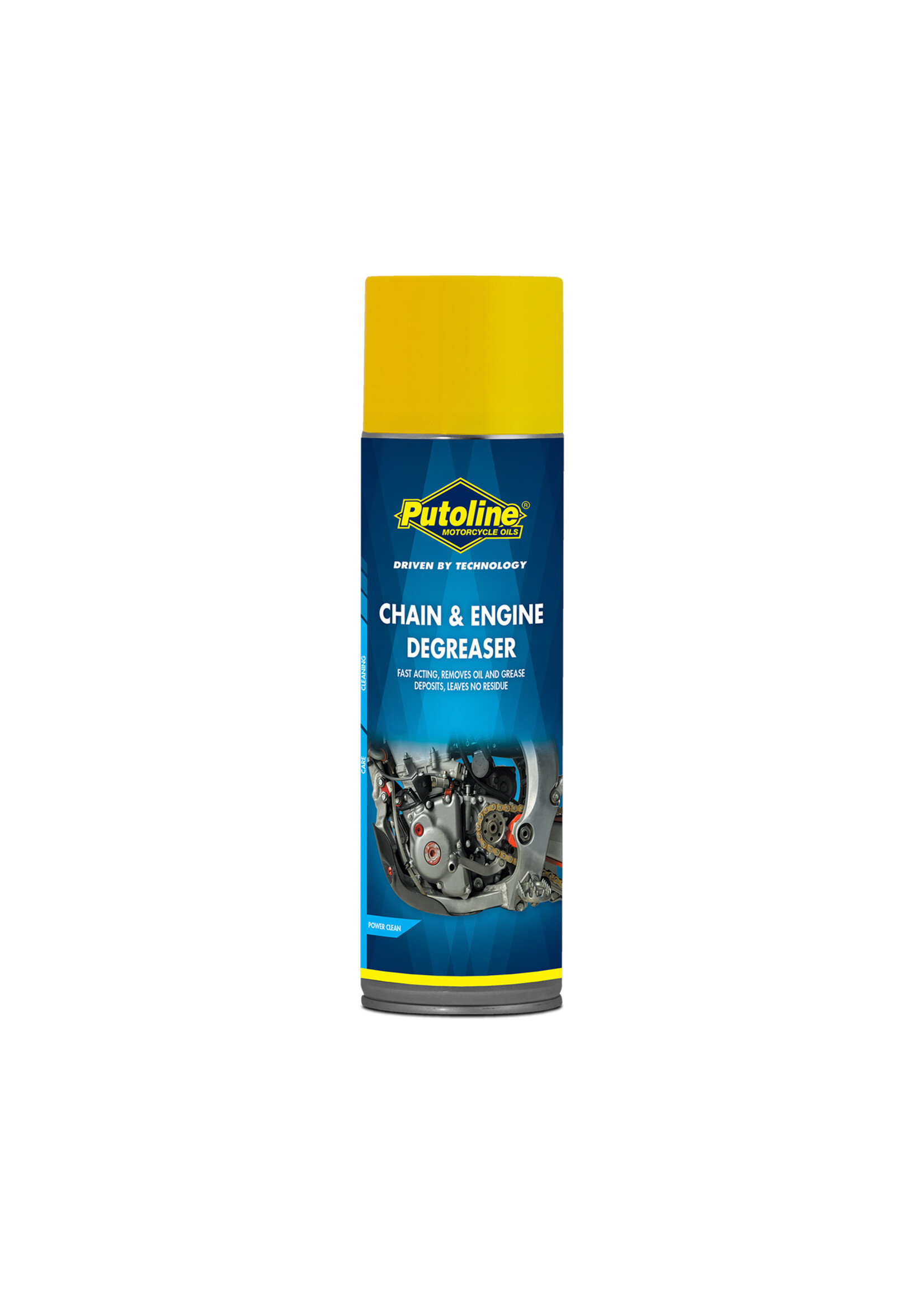 Putoline Putoline Chain & Engine Degreaser is speciaal ontwikkeld om te worden gebruikt voor motoren. De unieke snel werkende formule verwijderd olie en vet van alle verontreinigde plaatsen, waaronder ketting, tandwielen, motorblok, frame en alle overige delen van