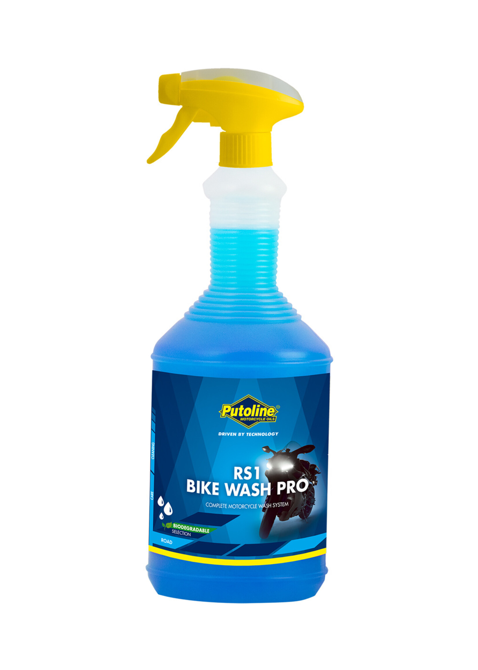 Putoline RS1 Bike Wash Pro is a fast-acting, biodegradable cleaner. Special anti-corrosion additives ensure protection of all metal parts. The highly concentrated formula effectively removes mud, sand, tar, grease and other dirt from plastic, metal and sprayed or