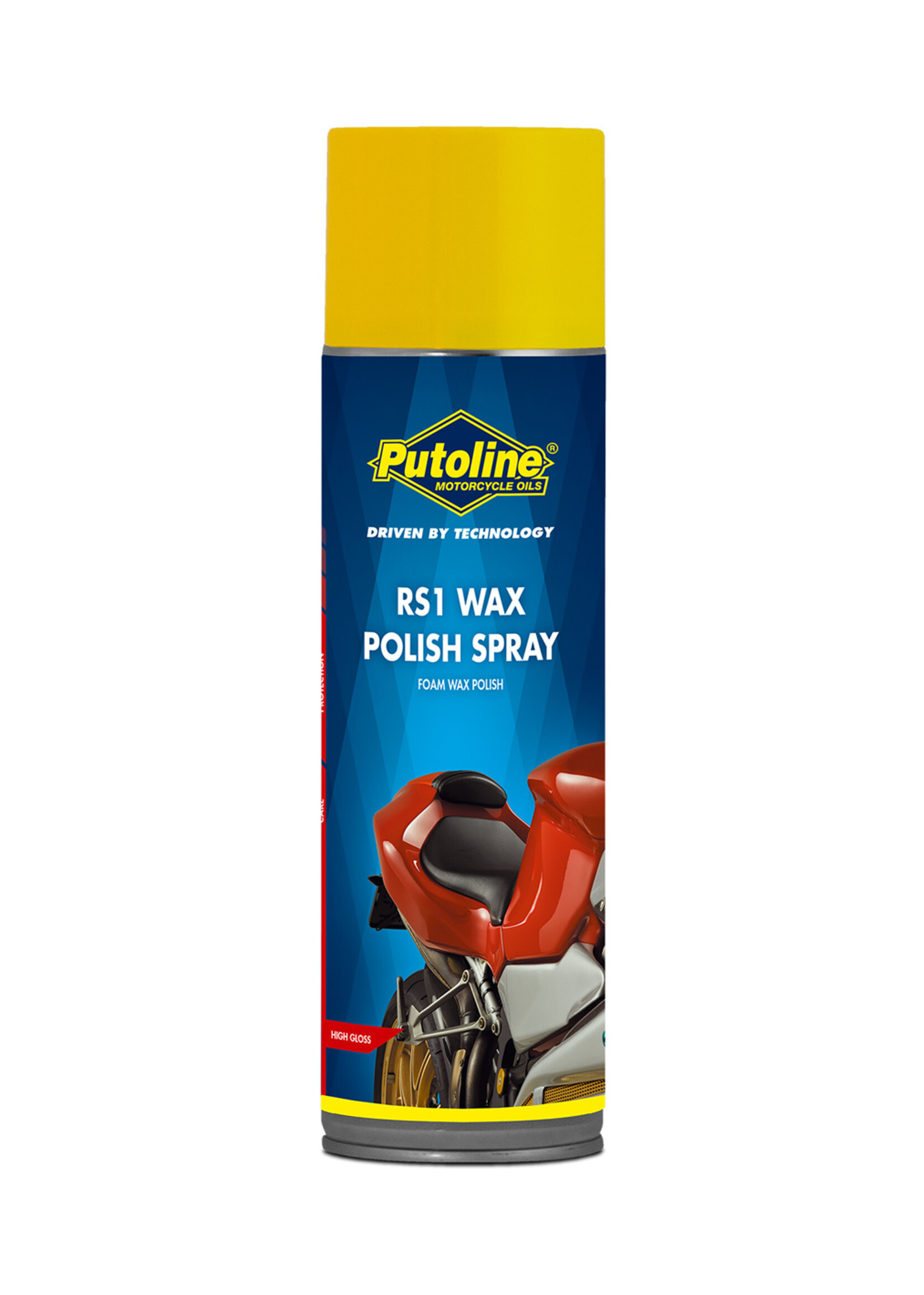 Putoline Putoline RS1 Wax Polish Spray is a cleaner with carnauba wax. The product creates a protective layer with a long-lasting, deep shine on all painted surfaces. RS1 Wax Polish Spray is suitable for use on all aluminium, carbon, titanium and painted component