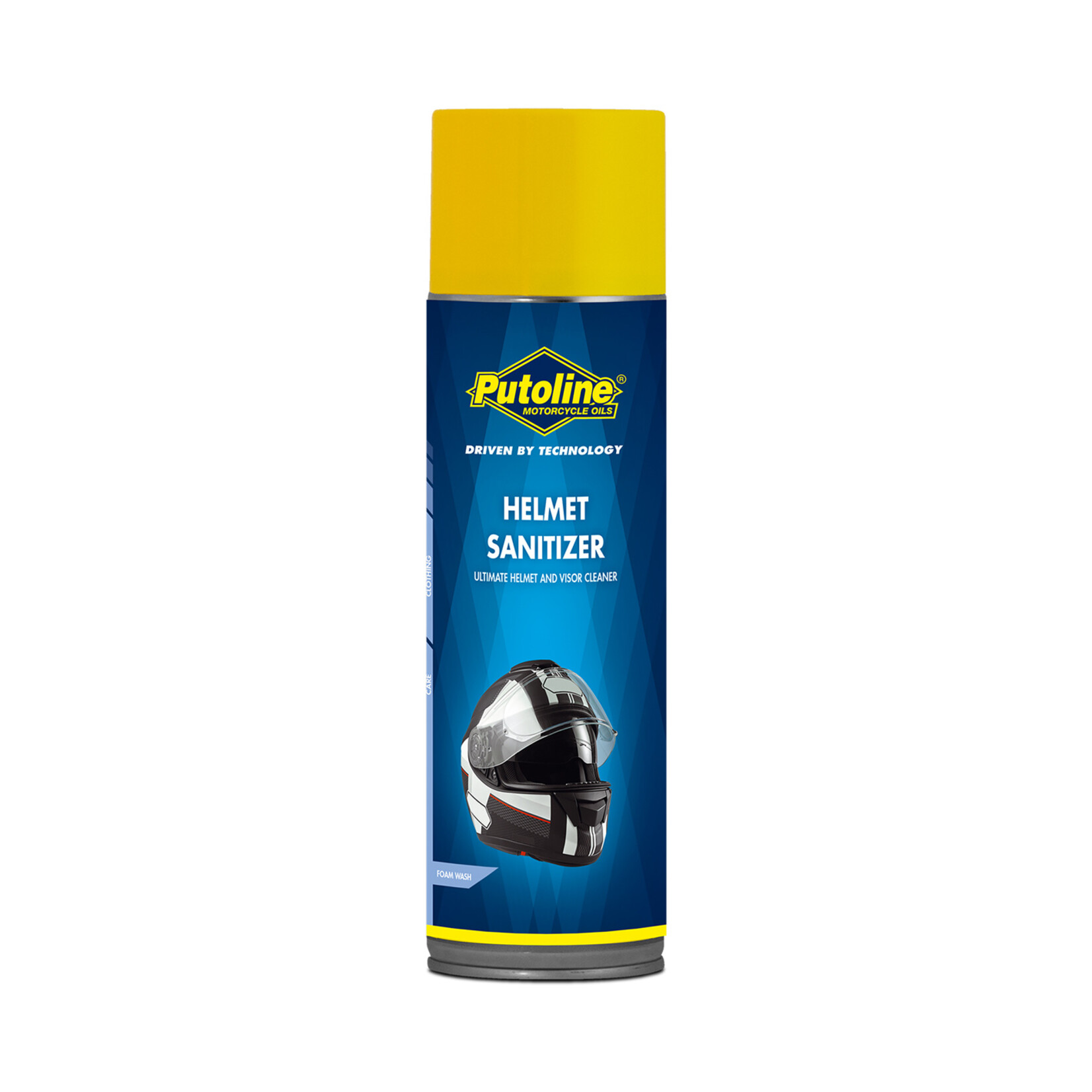 Putoline Helmet Sanitizer is een hygienische, schuimende helmreiniger. Het product is snel een eenvoudig te gebruiken. Reinigt en neutraliseert onaangename geuren in de helmbekleding en laat een frisse citrusgeur achter. Helmet Sanitizer is ook geschikt voor het r