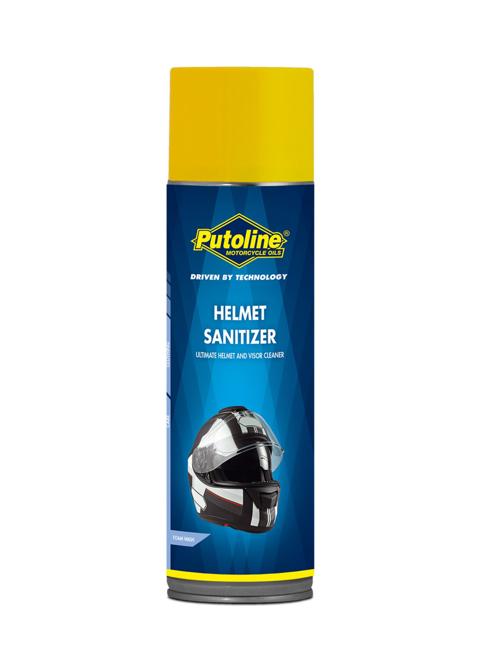 Putoline Helmet Sanitizer is een hygienische, schuimende helmreiniger. Het product is snel een eenvoudig te gebruiken. Reinigt en neutraliseert onaangename geuren in de helmbekleding en laat een frisse citrusgeur achter. Helmet Sanitizer is ook geschikt voor het r