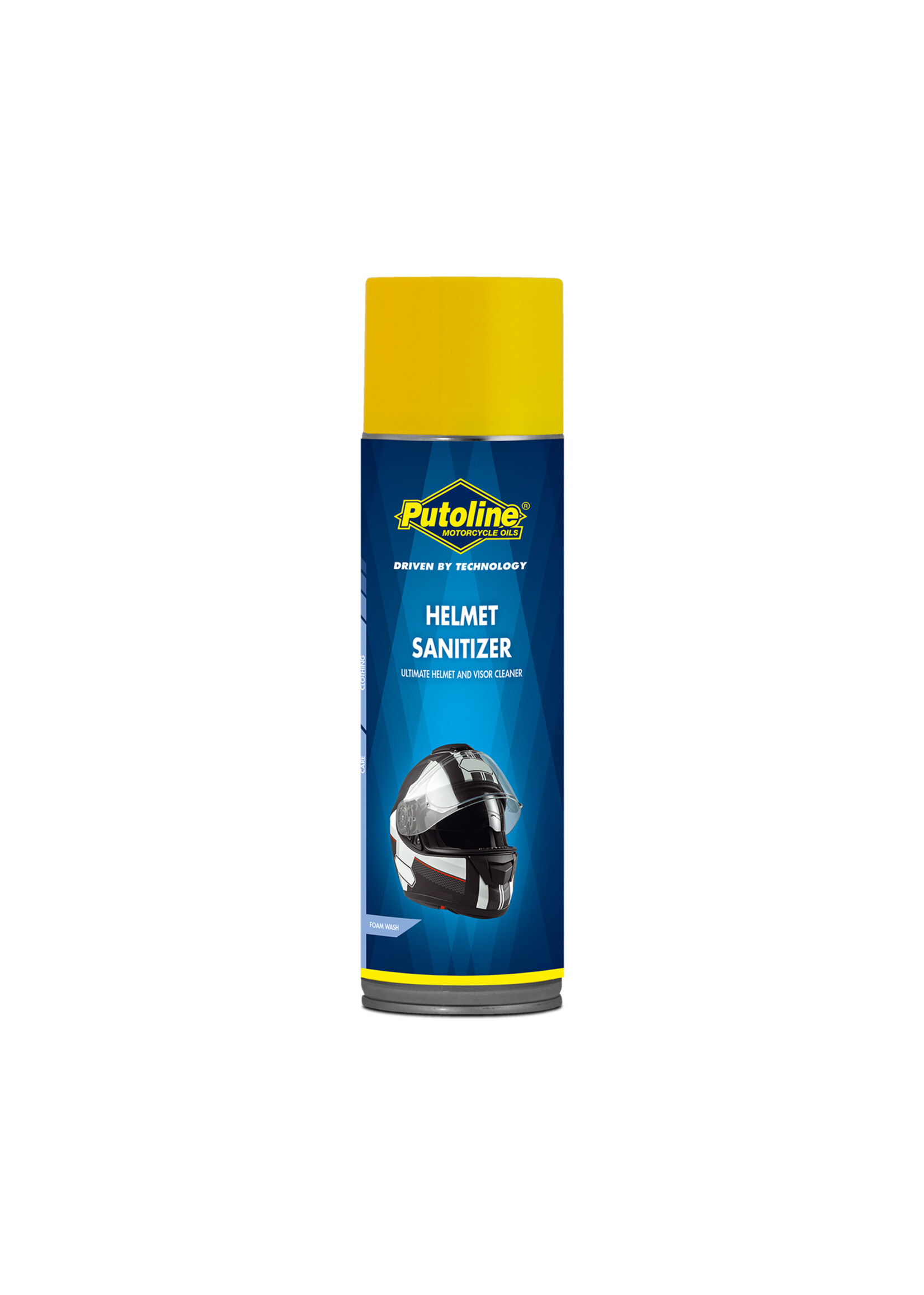Putoline Helmet Sanitizer is een hygienische, schuimende helmreiniger. Het product is snel een eenvoudig te gebruiken. Reinigt en neutraliseert onaangename geuren in de helmbekleding en laat een frisse citrusgeur achter. Helmet Sanitizer is ook geschikt voor het r