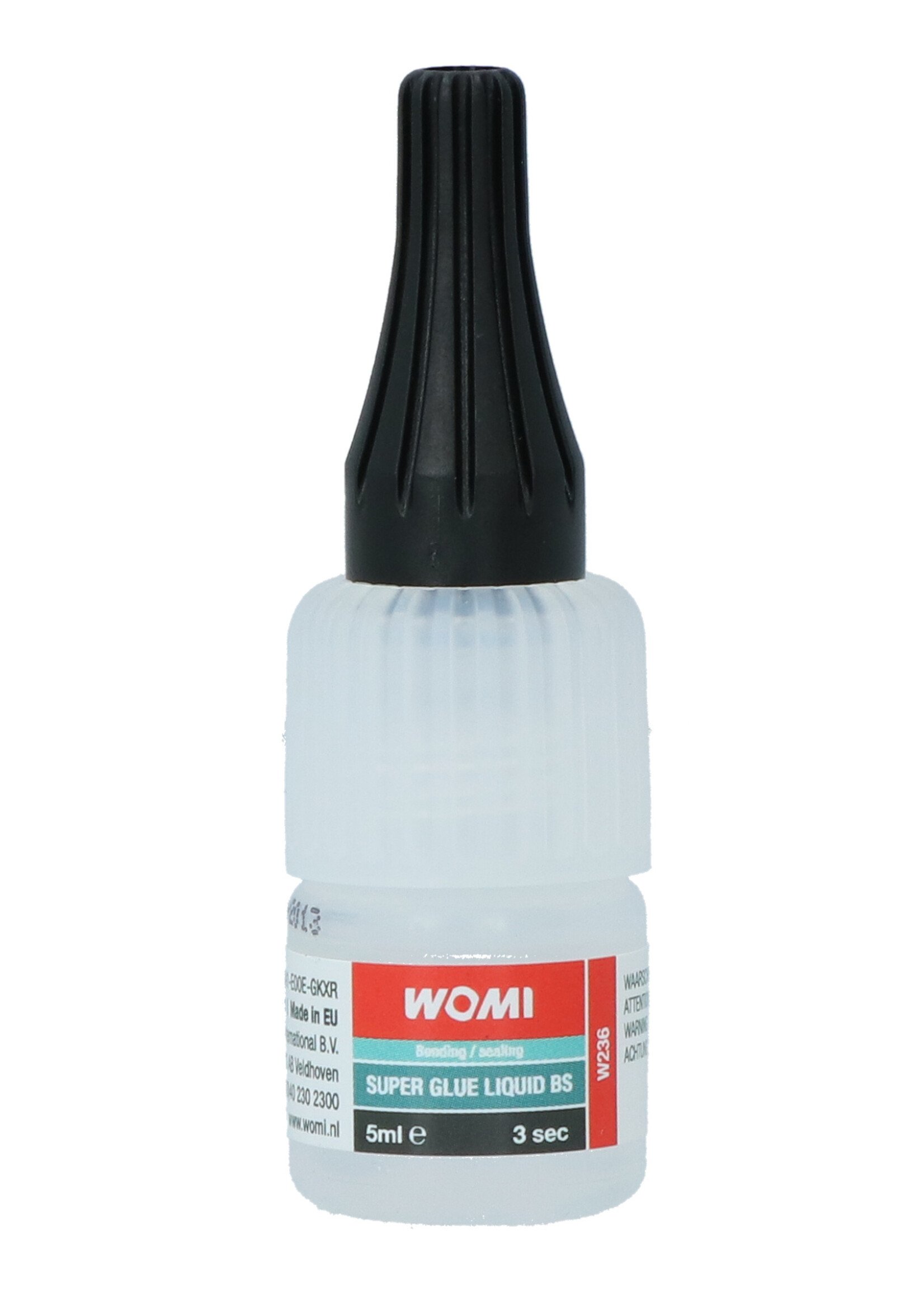 Womi Womi W236 is een hoog vloeibare secondenlijm ultra snelle droogtijd. Geschikt voor goedpassende delen met weinig speling. Gebruik voor moeilijke, slecht passende verbindingen deze secondenlijm samen met de Womi Filler (W237 wit of W238 zwart). Handvast na