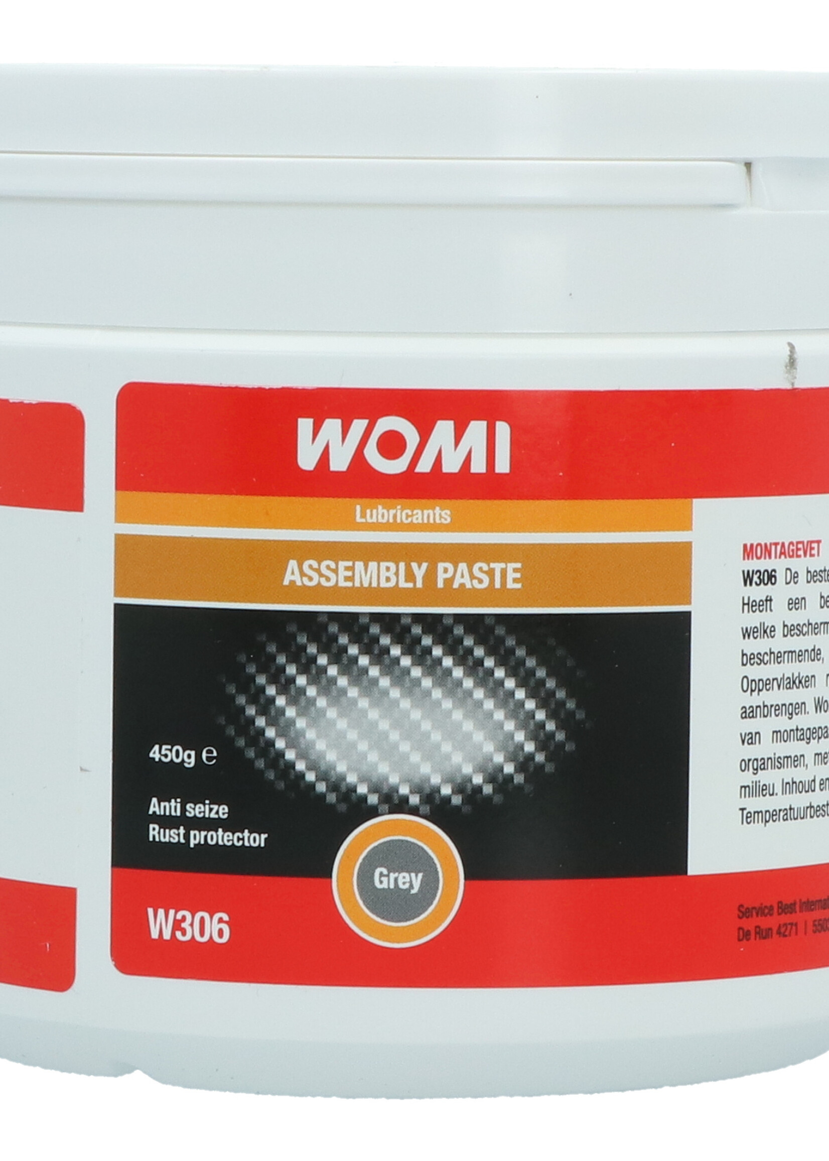 Womi Womi W306 Montagevet is de beste oplossing tegen roest, corrosie en slijtage. Montagevet heeft een beschermende en smerende samenstelling. Beschermt tegen corrosie en oxidatie en vormt een fijne beschermende, permanente film. Womi Lube is uitermate geschi