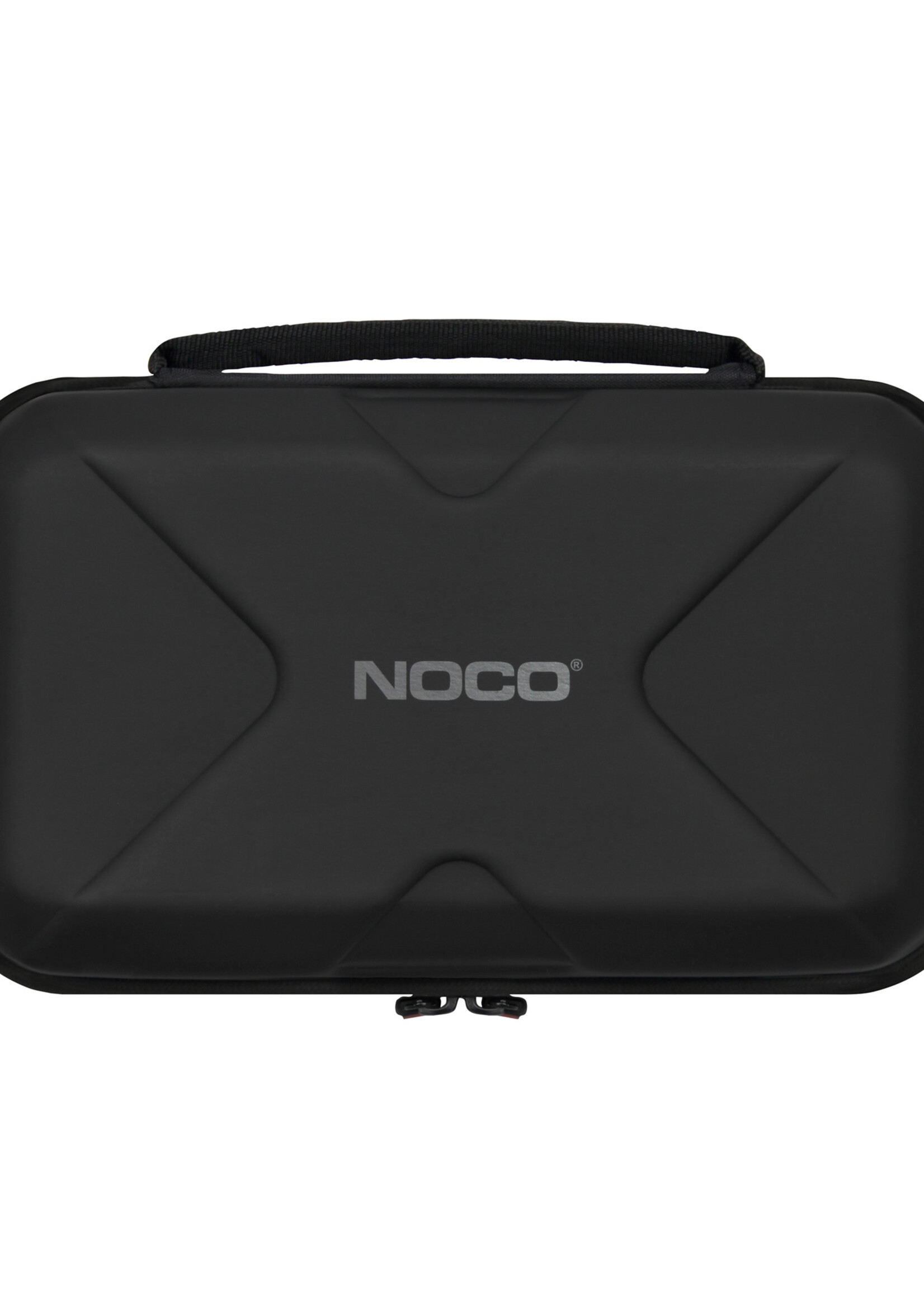 NOCO Lightweight, durable, and rugged EVA Protective Case. Fits the Noco Genius GB70 Boost UltraSafe Jump Starter. Equipped with a zipper closure and reinforced handle for storing and carrying Boost.