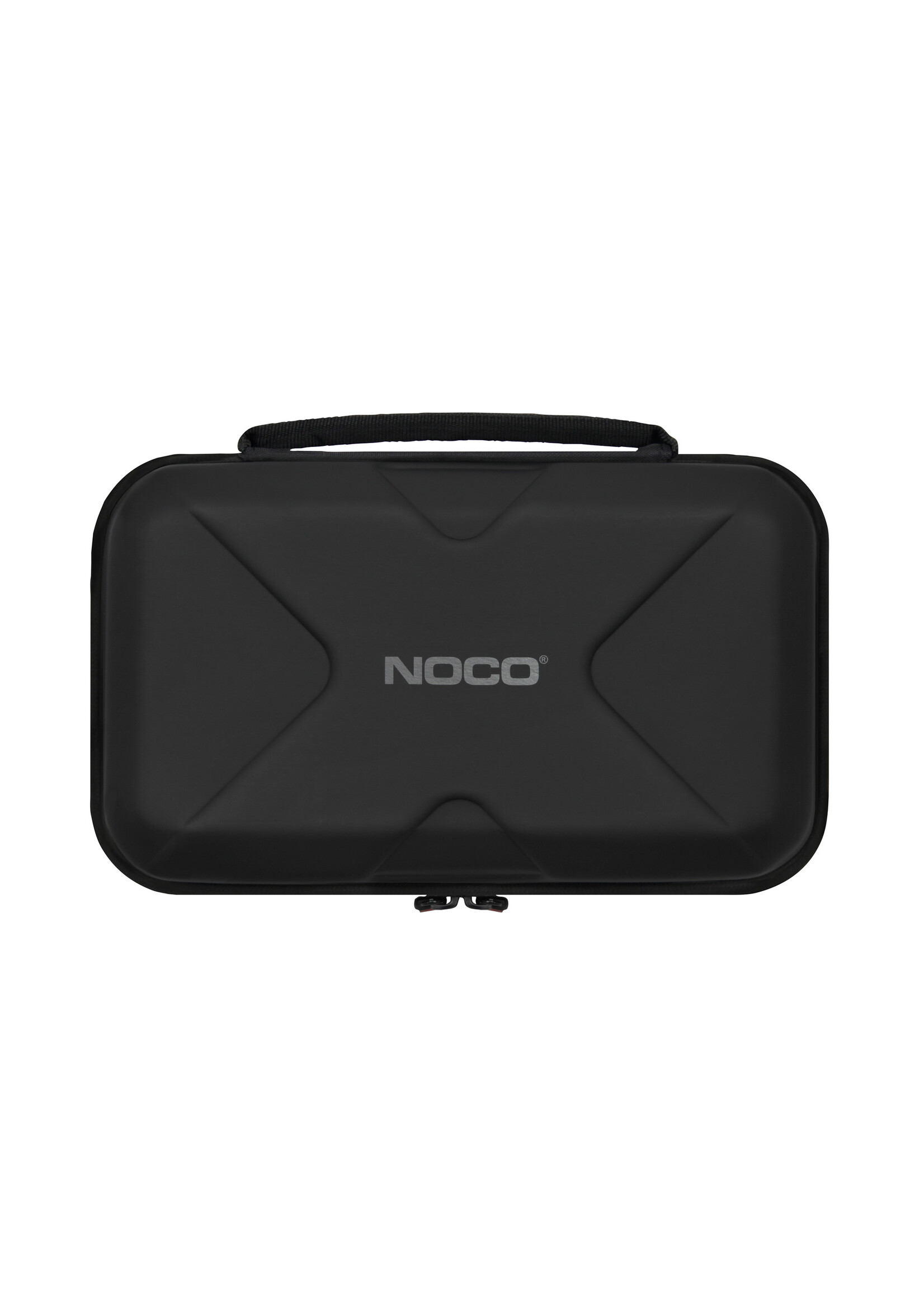 NOCO Lightweight, durable, and rugged EVA Protective Case. Fits the Noco Genius GB70 Boost UltraSafe Jump Starter. Equipped with a zipper closure and reinforced handle for storing and carrying Boost.