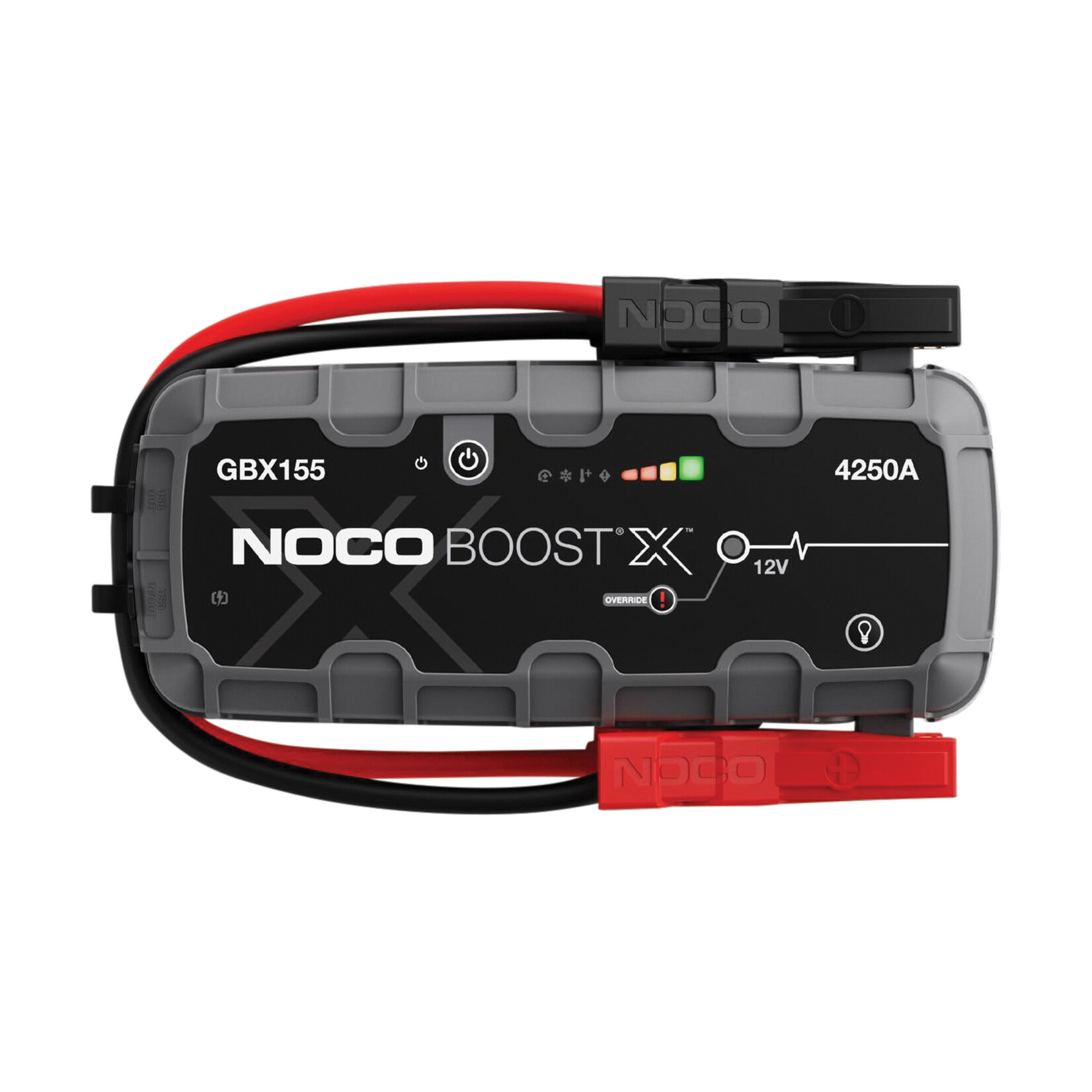 NOCO Noco GBX155 Boost X Lithium 12 Volt Jump Starter starts almost every type of vehicle such as cars, campers, vans, coaches, etc. For engines up to 10 litres and diesel engines up to 8 litres. Maximum peak capacity 4250 Amps. It is not only a lithium jump s