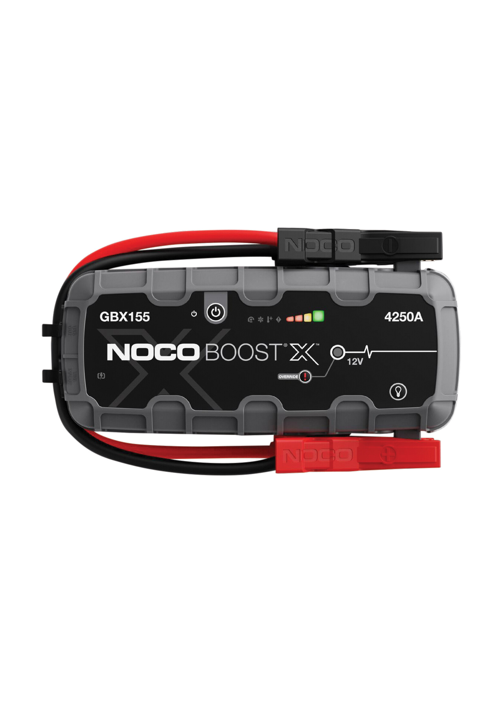 NOCO Noco GBX155 Boost X Lithium 12 Volt Jump Starter starts almost every type of vehicle such as cars, campers, vans, coaches, etc. For engines up to 10 litres and diesel engines up to 8 litres. Maximum peak capacity 4250 Amps. It is not only a lithium jump s