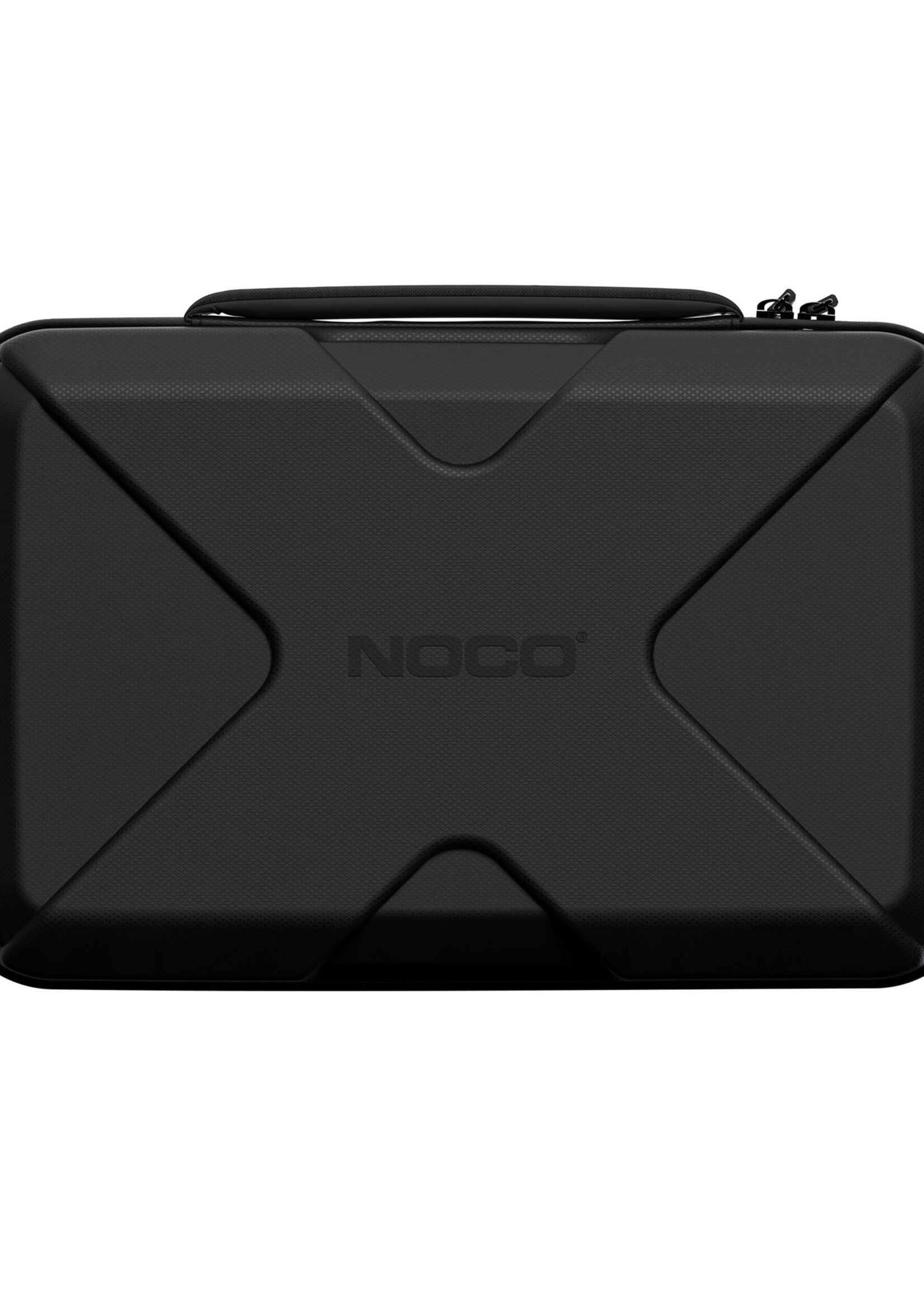 NOCO The lightweight, durable, and rugged Noco GBC104 EVA Protective Case has a semi-rigid custom exterior with zipper closures and a reinforced handle. The rubberized EVA exterior offers protection from moisture, impact, dust, and other environmental factors.