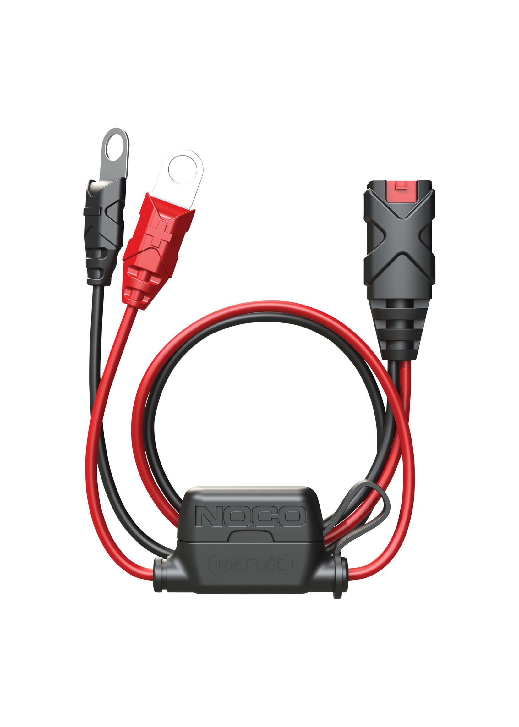 NOCO Permanently mount a battery connection to any battery. Lie-flat design for seamless installations with M6 (1/4-inch) hole size. Built-in fuse protection for increased safety. Quick plug-in access point.
