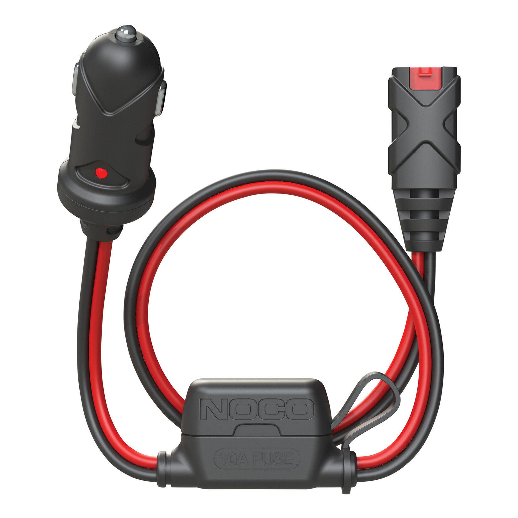 NOCO Charge and maintain your battery from any 12-volt auxiliary port. LED indicator displays when the 12-volt auxiliary port is active. Built-in fuse protection for increased safety. Quick plug-in access point.