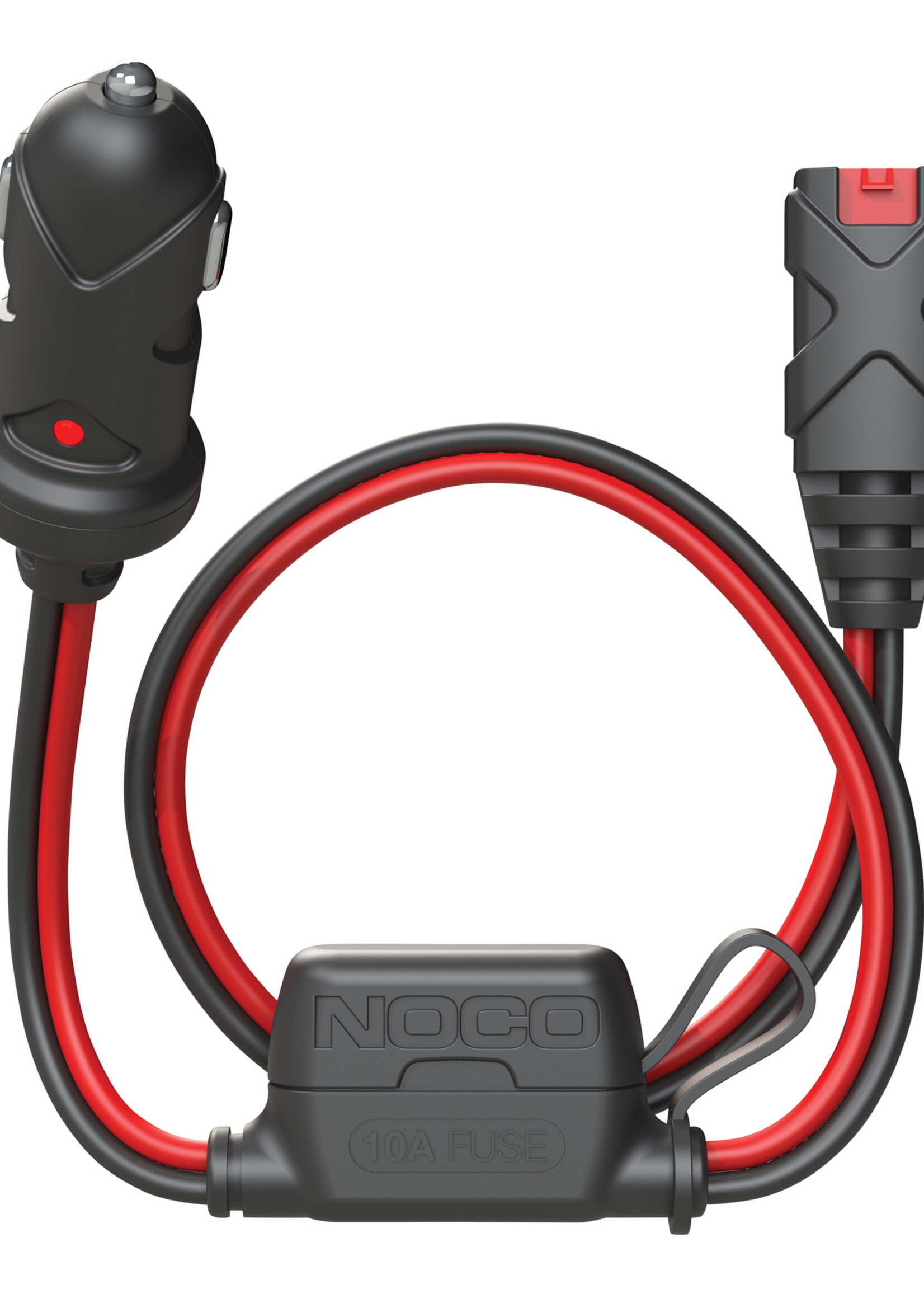 NOCO Laadt en onderhoud de accu via 12 Volt sigarettenaansteker. Met LED-indicator als de 12 Volt voeding actief is. Ingebouwde zekering voor extra veiligheid. Met plug-in snelaansluiting.