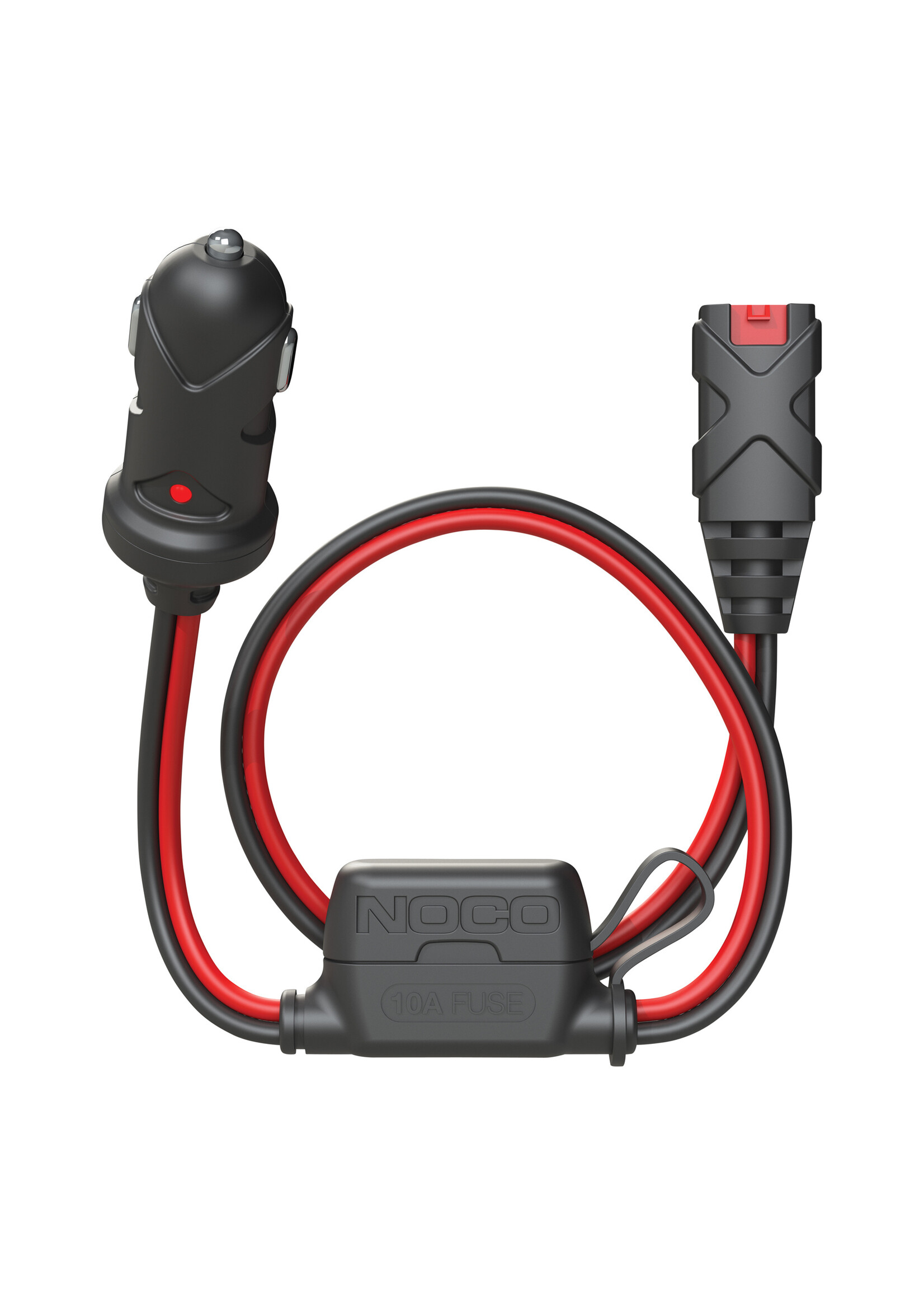 NOCO Laadt en onderhoud de accu via 12 Volt sigarettenaansteker. Met LED-indicator als de 12 Volt voeding actief is. Ingebouwde zekering voor extra veiligheid. Met plug-in snelaansluiting.