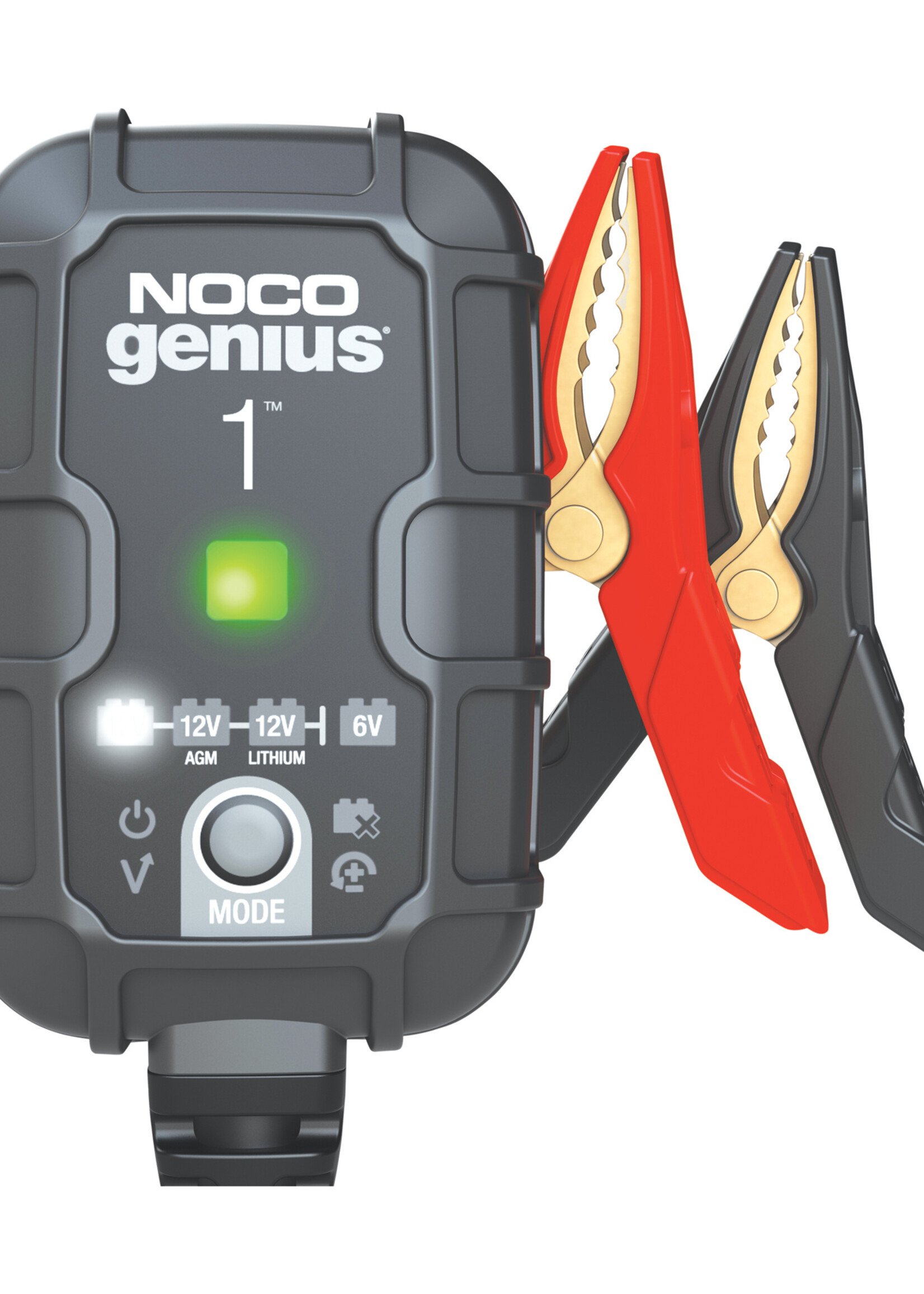 NOCO De introductie van de nieuwste Genius1EU, een van onze krachtigste, meest presterende, energiezuinige en compactste lader tot nu toe. De Genius1EU is een 6 Volt en 12 Volt acculader, een accu-onderhoudslader en een accu desulfator met 1 ampère voor loodzu