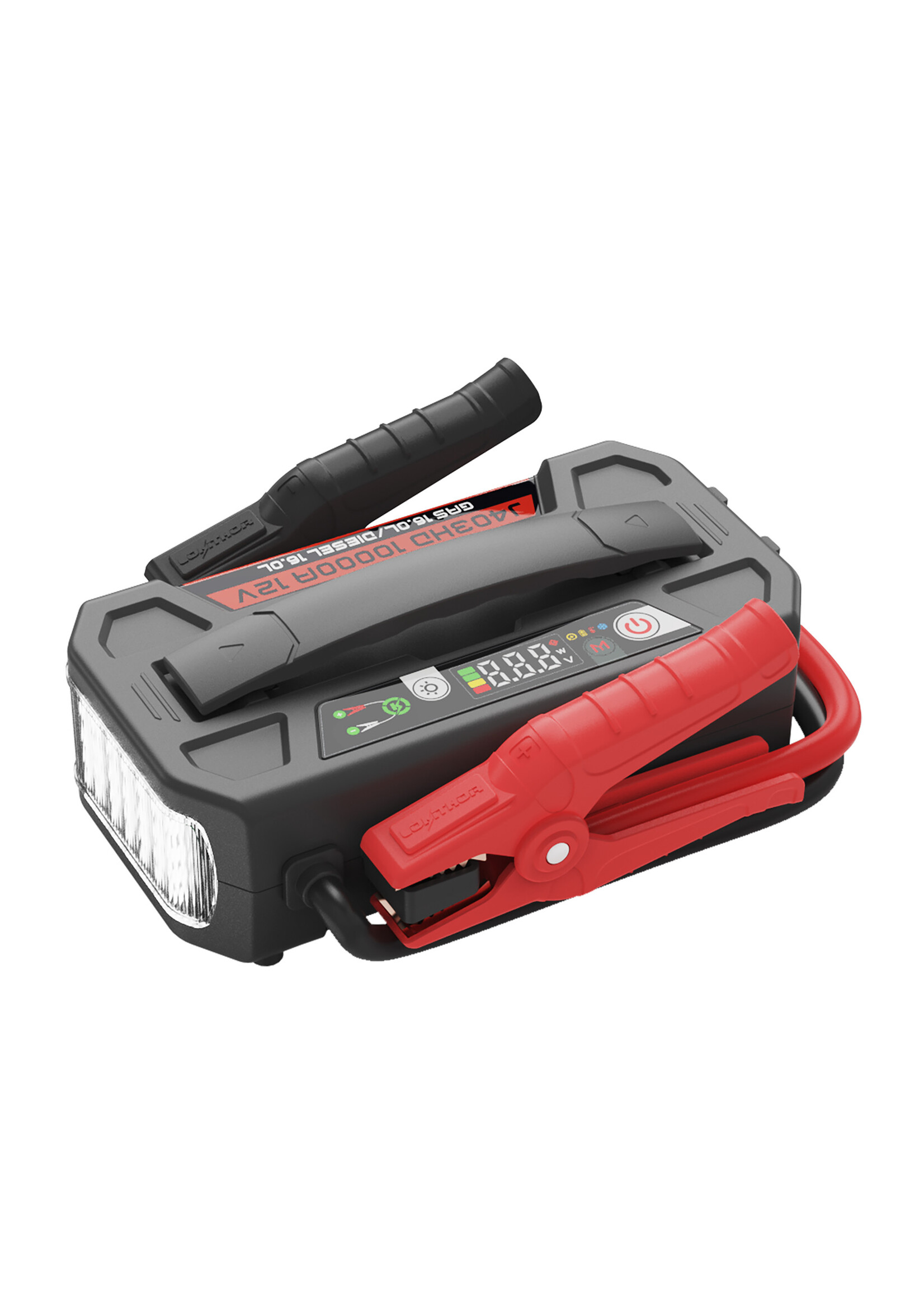 Lokithor De Lokithor J403 HD is een super krachtige jumpstarter die een indrukwekkende superstartstroom van 10.000 ampère levert na een volledige lading, waardoor tot 60 jumpstarts mogelijk zijn. Deze jumpstarter is uitermate geschikt voor het starten van vrachtwa