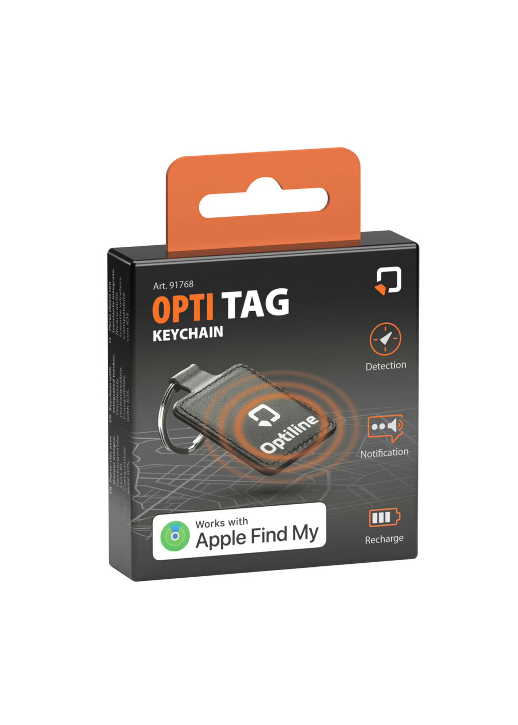 Optiline OptiTag Keychain, keychain with integrated tracker