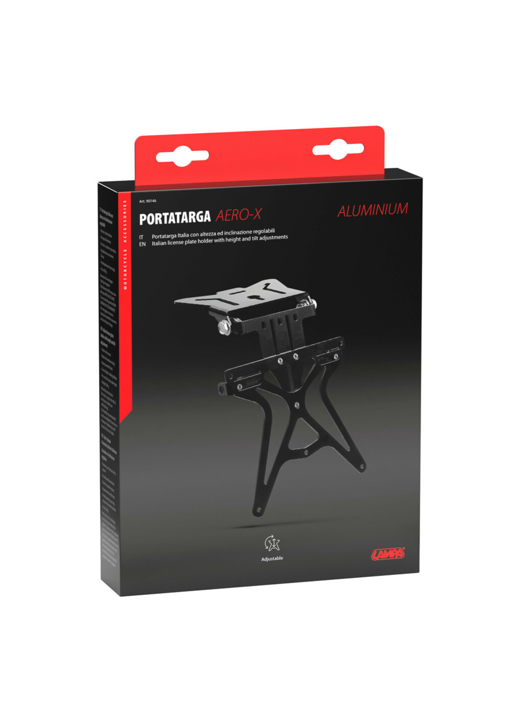Lampa Aero-X, fully adjustable licence plate holder | 90146