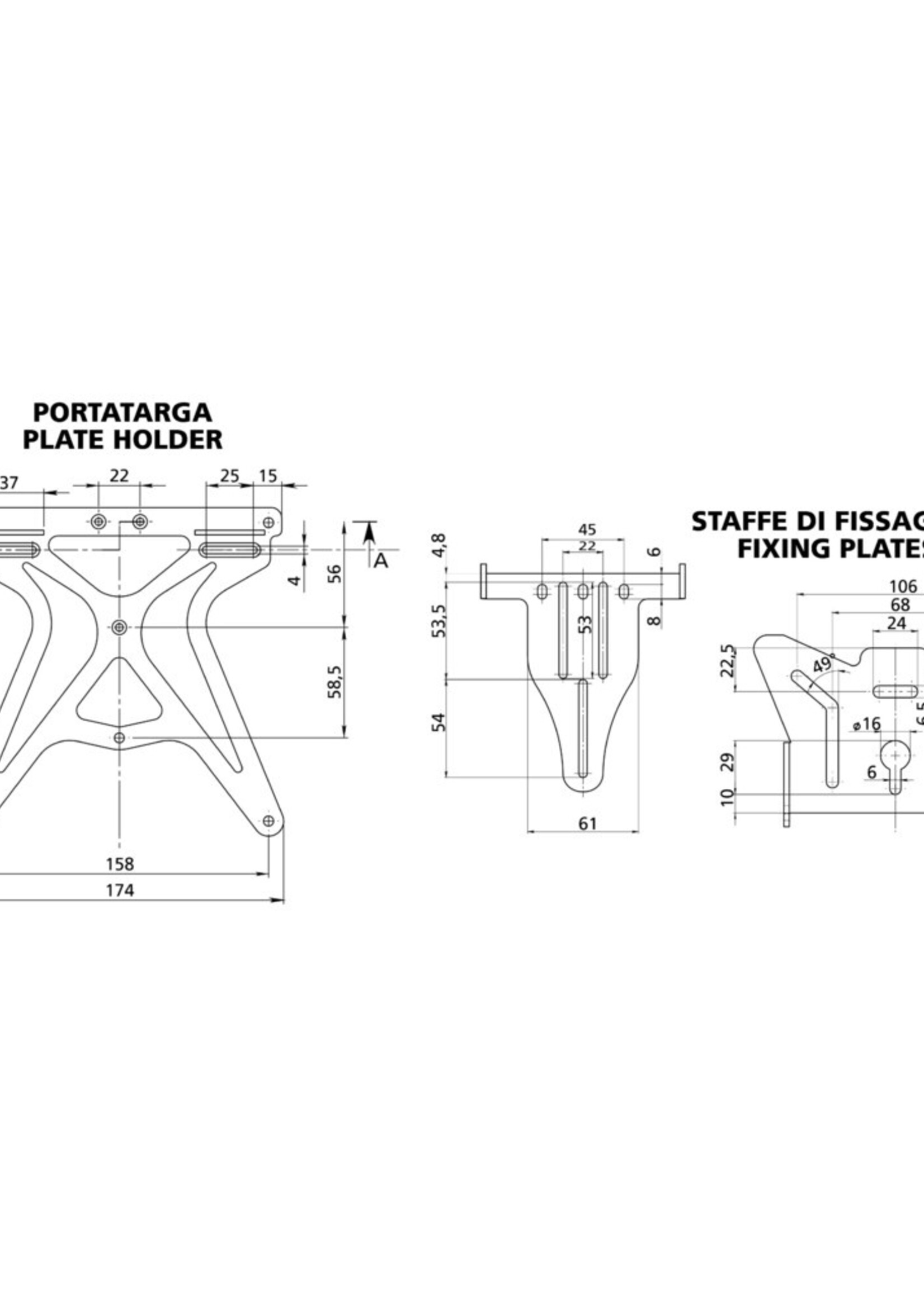 Lampa Aero-X, volledig verstelbare kentekenplaathouder | 90146