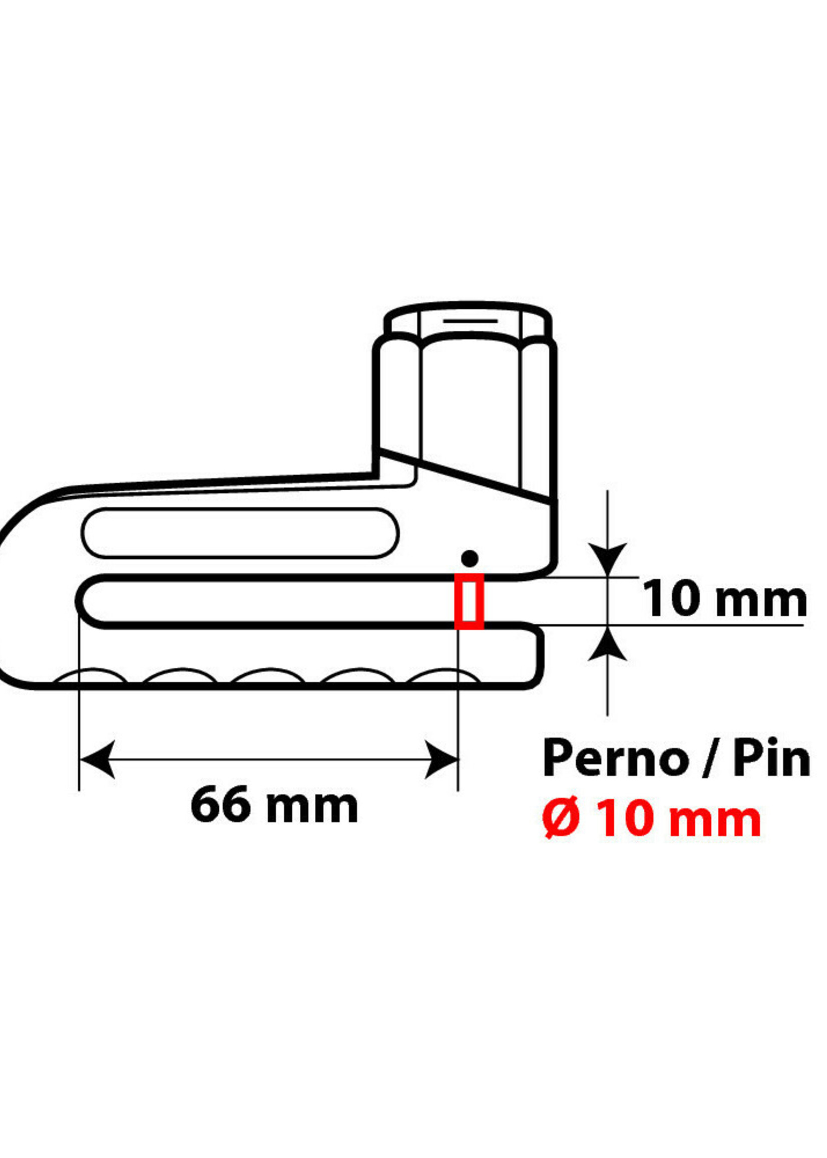Lampa Schijfremslot - Pin Ø 10 mm | 65390