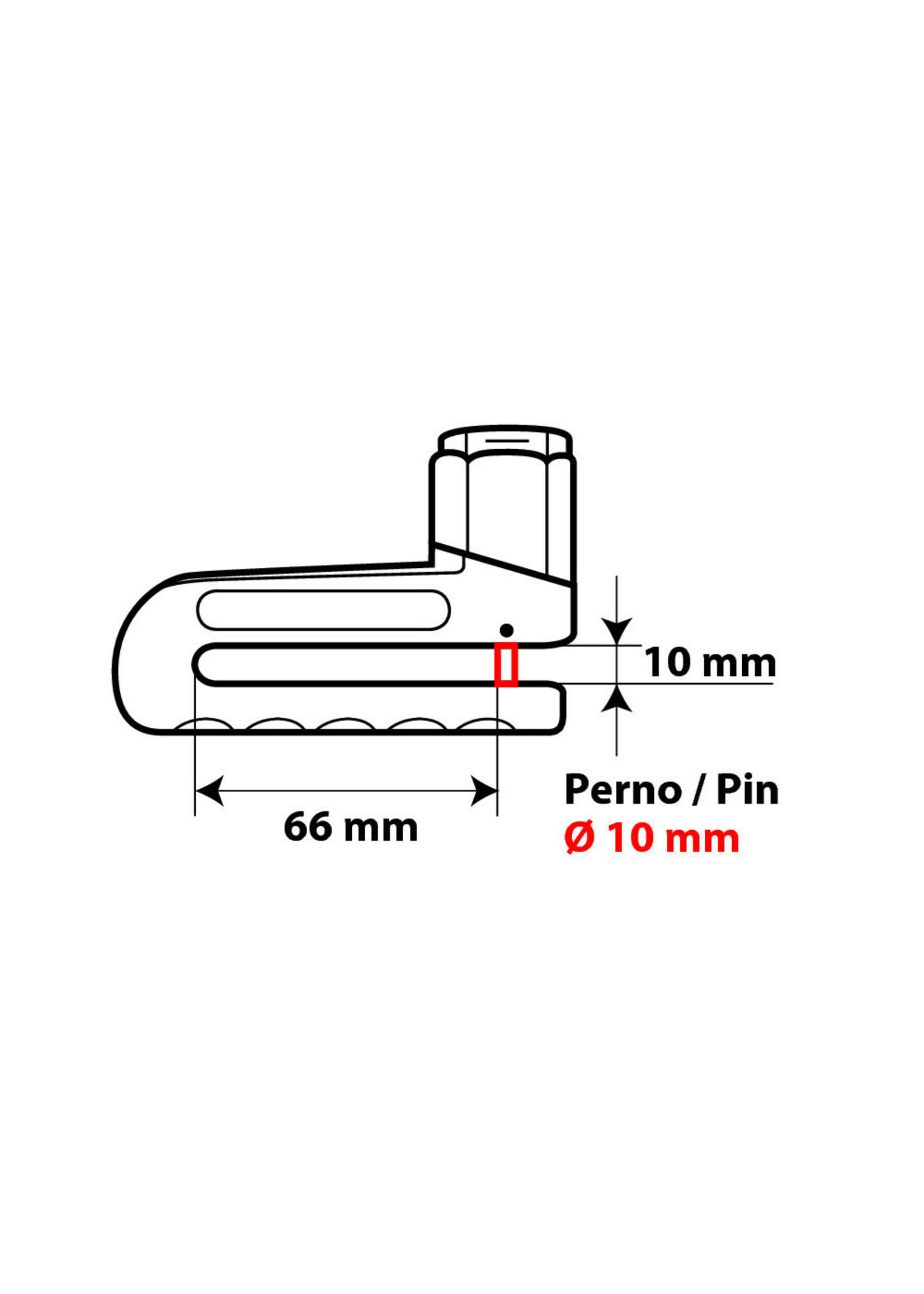 Lampa Schijfremslot - Pin Ø 10 mm | 65390