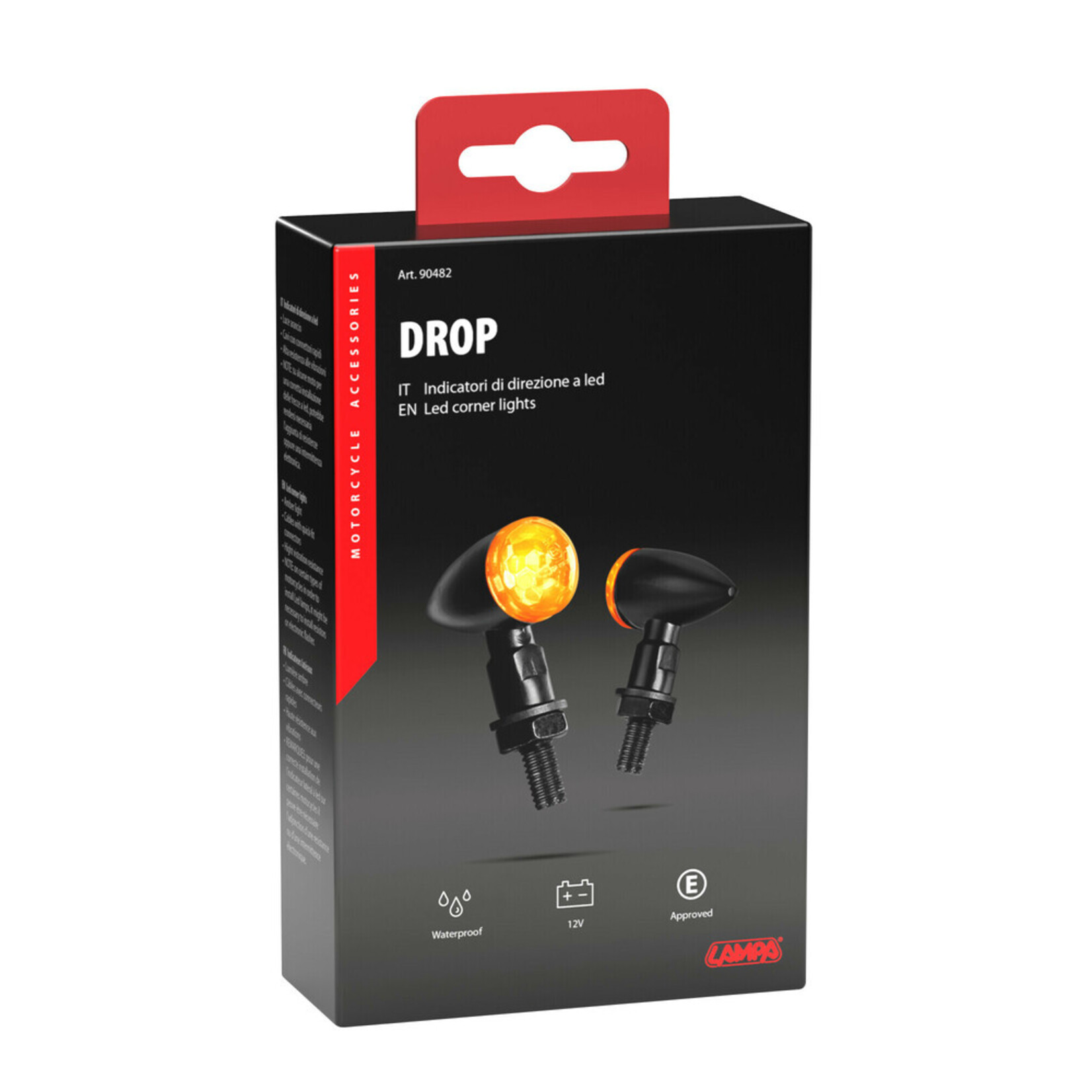 Lampa Drop, LED-hoeklampen - Zwart | 90482