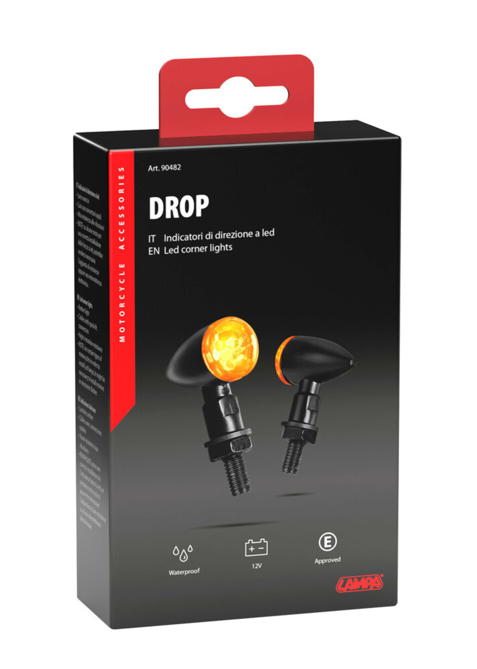 Lampa Drop, LED-hoeklampen - Zwart | 90482