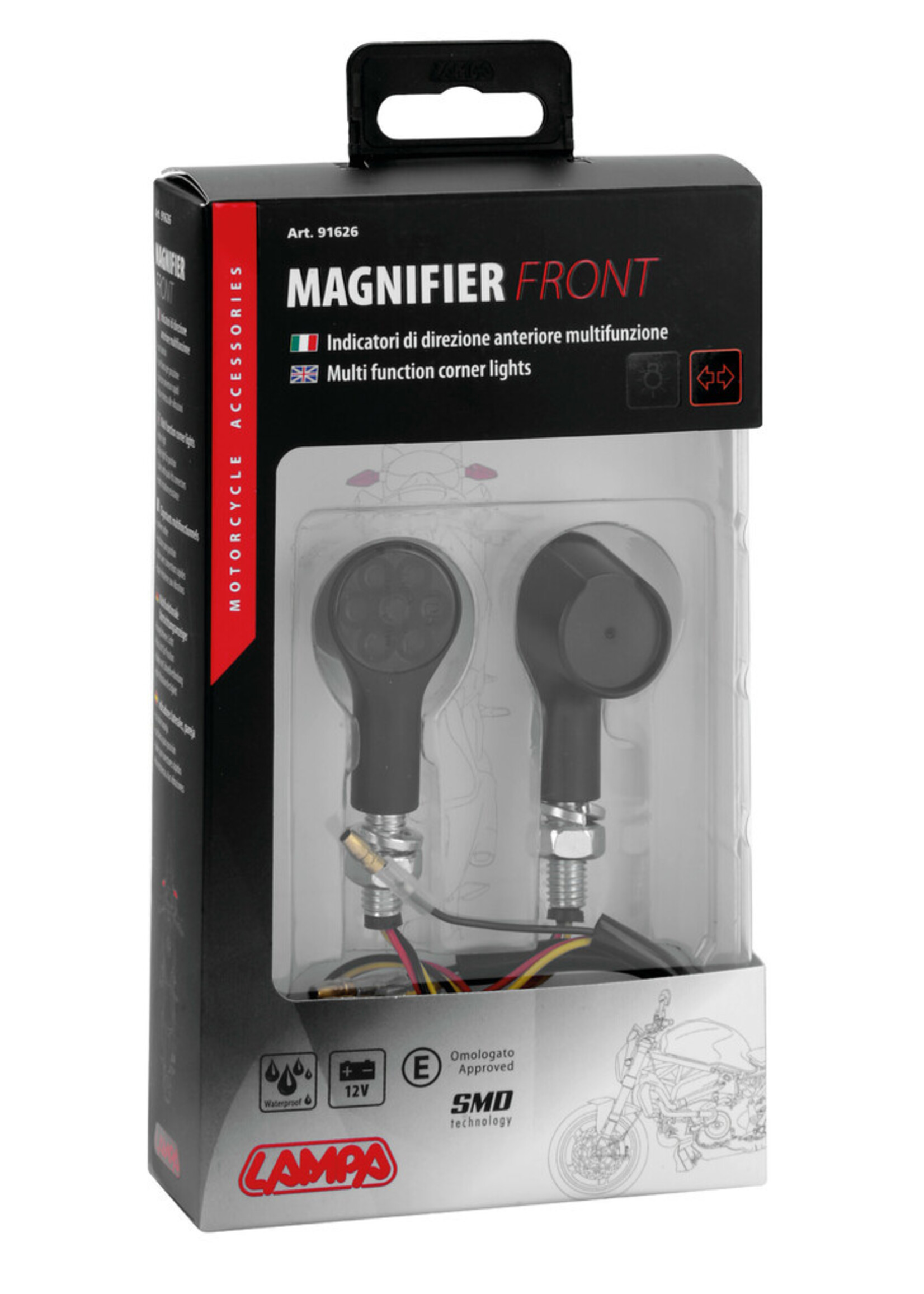 Lampa 91626 | Magnifier voorzijde, led-hoekverlichting en positielichten voorzijde - 12V LED