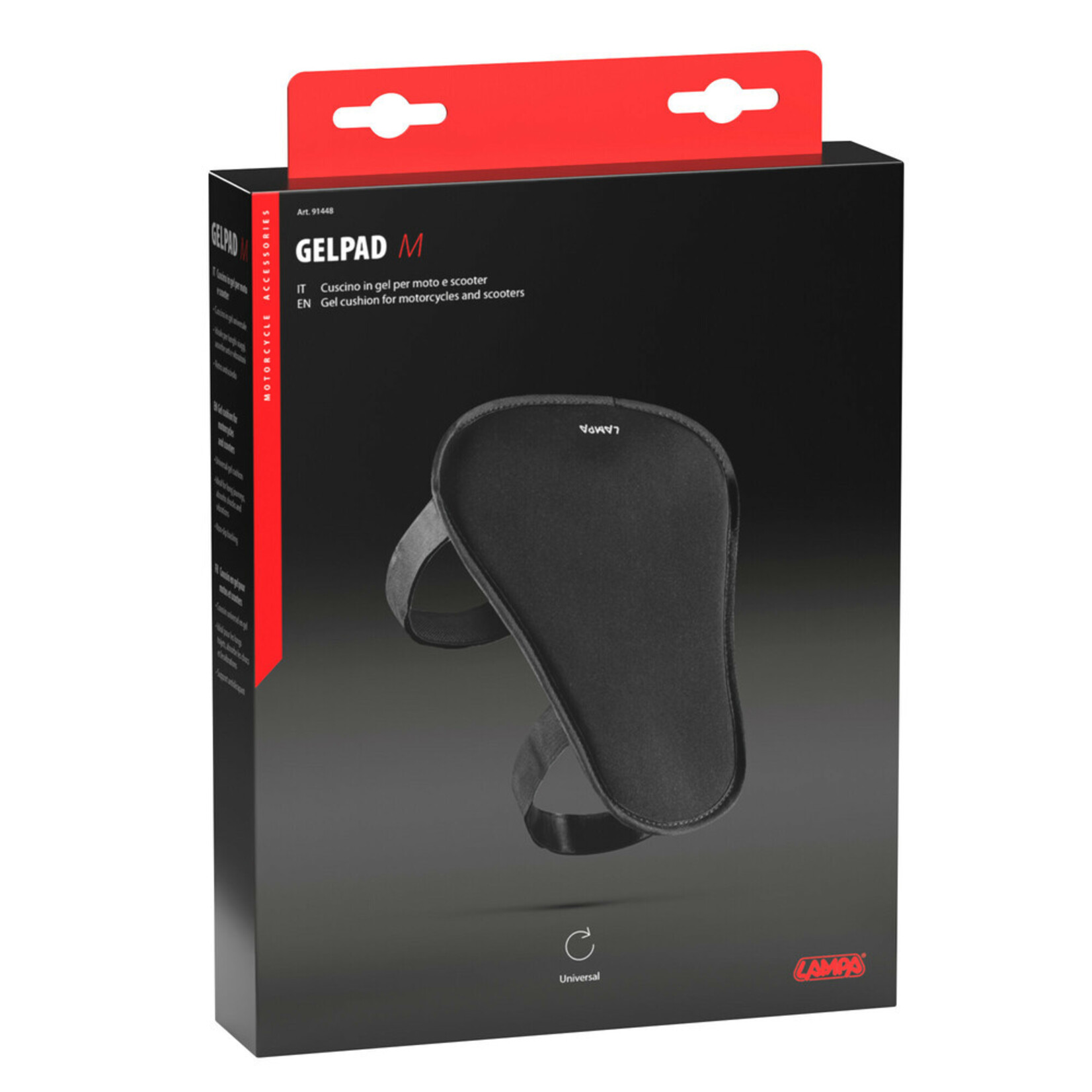 Lampa 91448 | GelPad, gelkussen voor motorfietsen en scooters - M - 27x22 cm