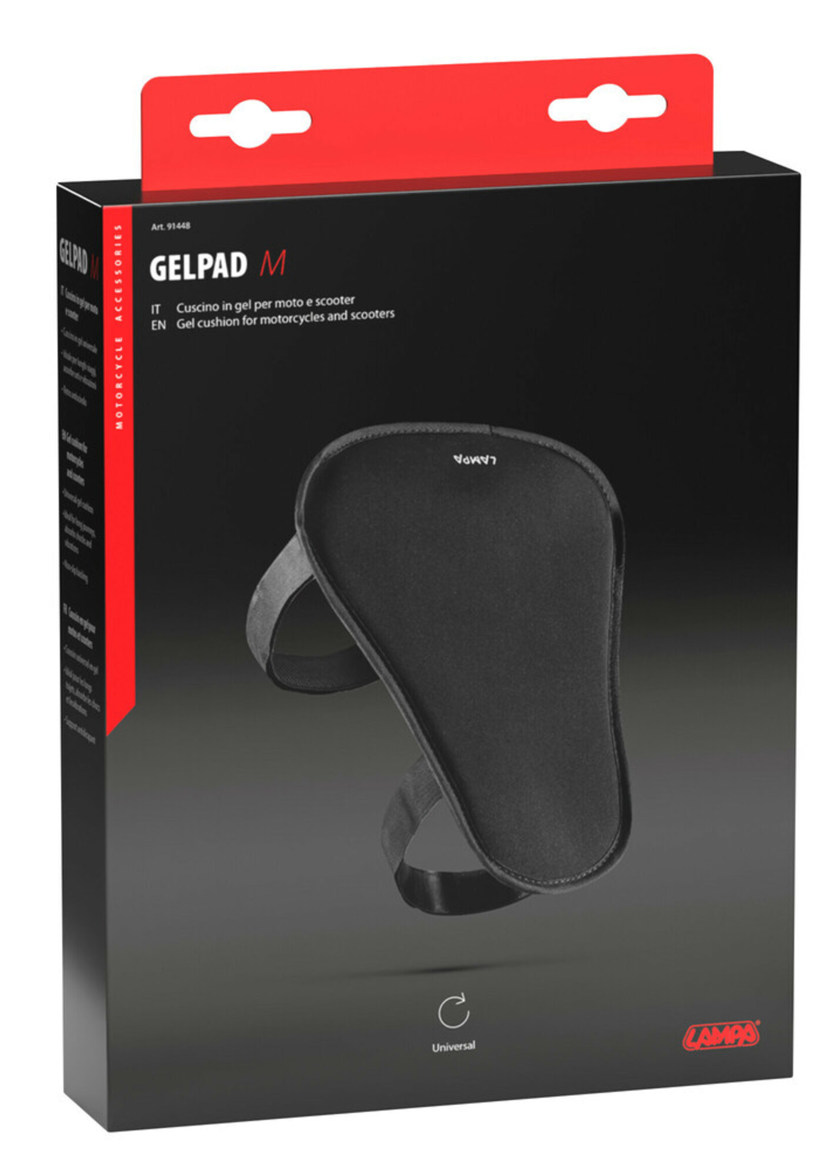 Lampa 91448 | GelPad, gelkussen voor motorfietsen en scooters - M - 27x22 cm
