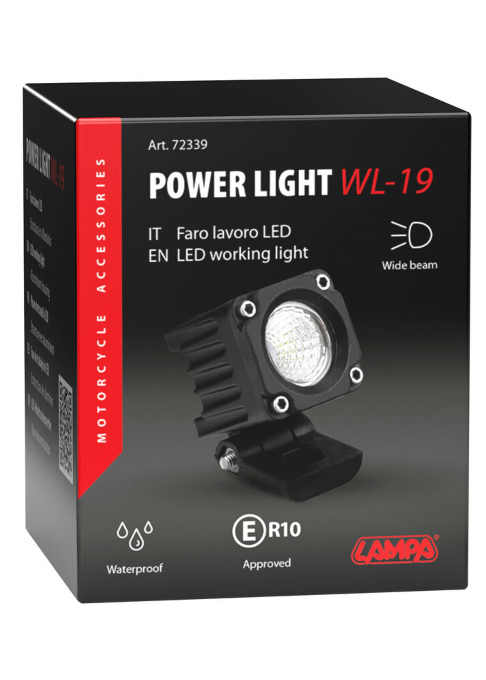 Lampa 72339 | WL-19, auxiliary light, 1 Led - 12/24V - Wide beam - White