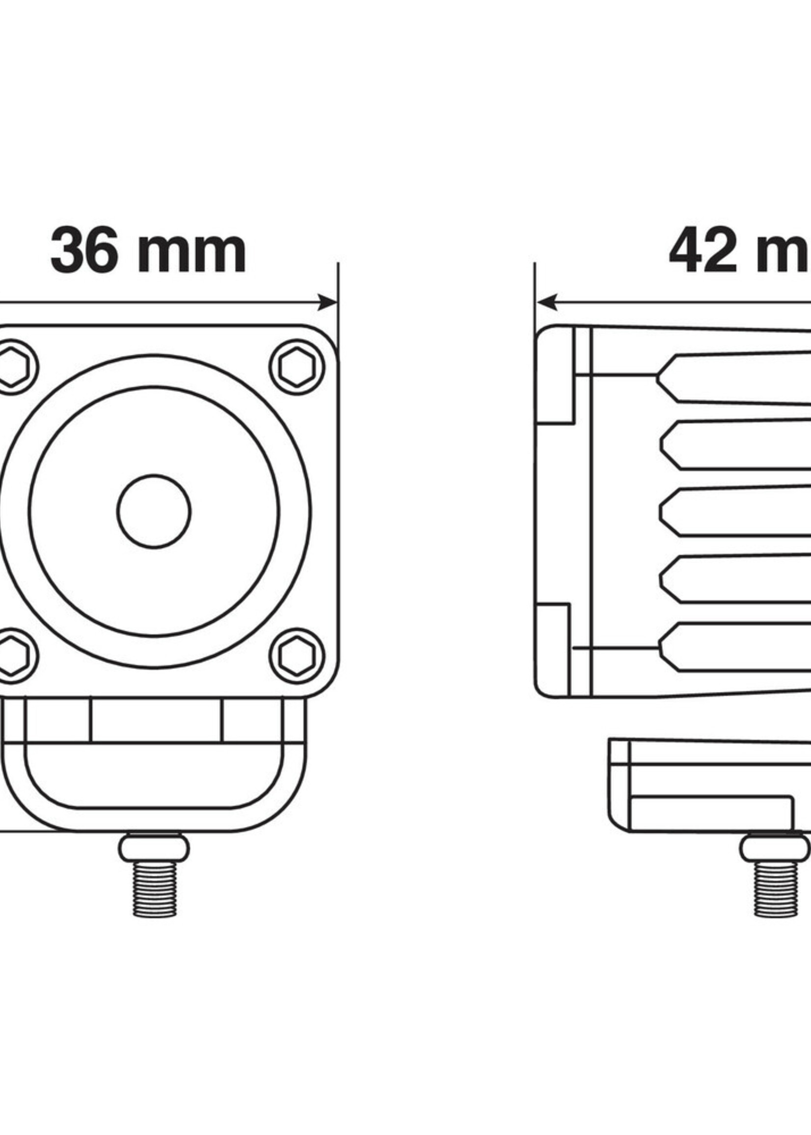 Lampa 72339 | WL-19, auxiliary light, 1 Led - 12/24V - Wide beam - White