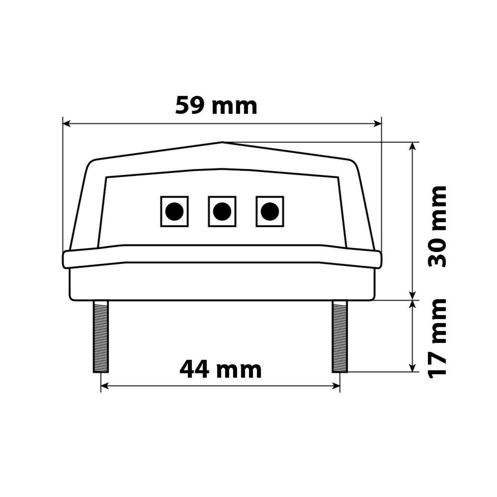 Lampa 90166 | 3 Led Smd licence plate lamp - White