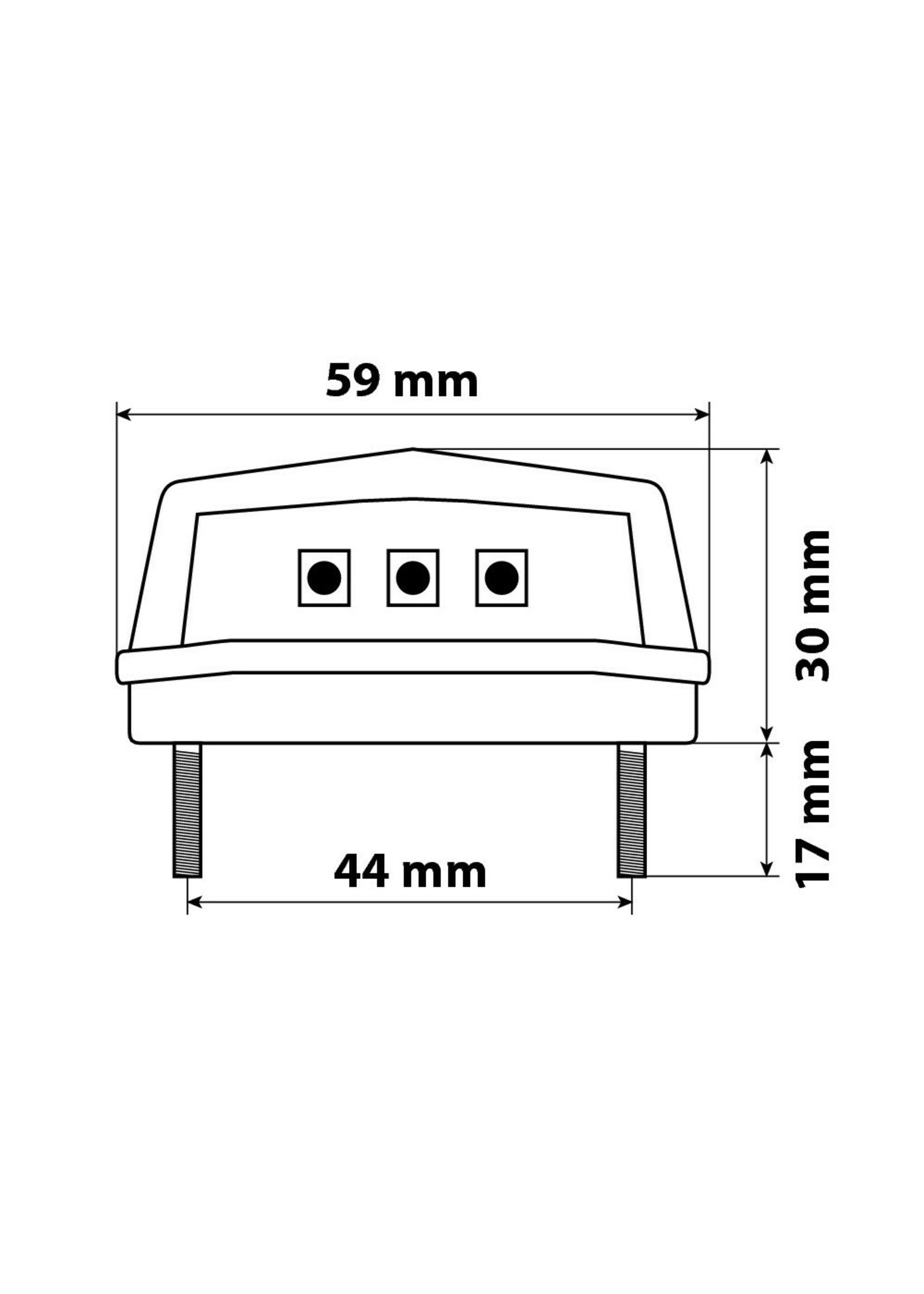 Lampa 90166 | 3 Led Smd licence plate lamp - White