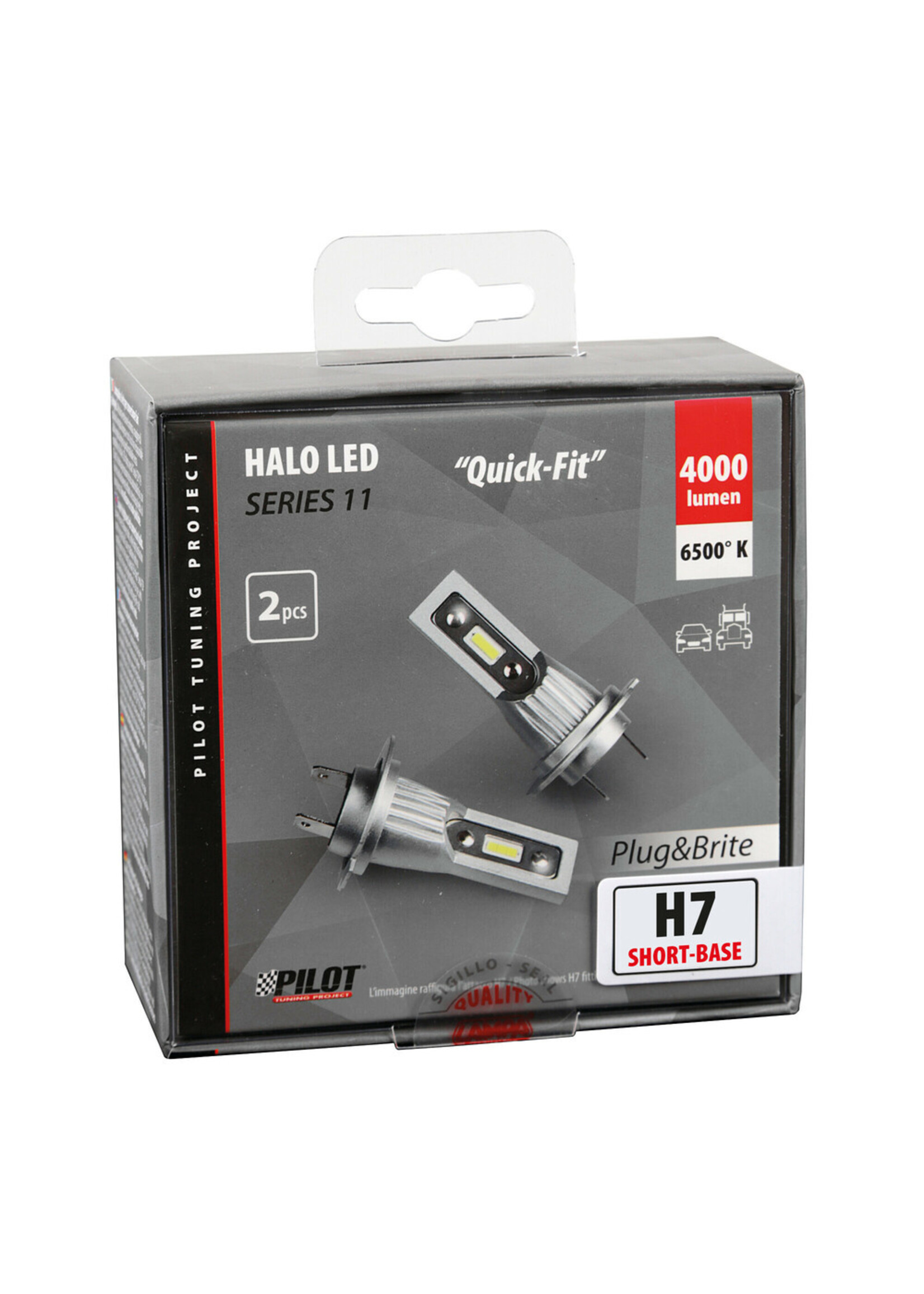 Lampa 57806 | 12/24V Halo Led Serie 11 Quick-Fit - (H7-H18) - 15W - PX26d - 2 stuks - Doos