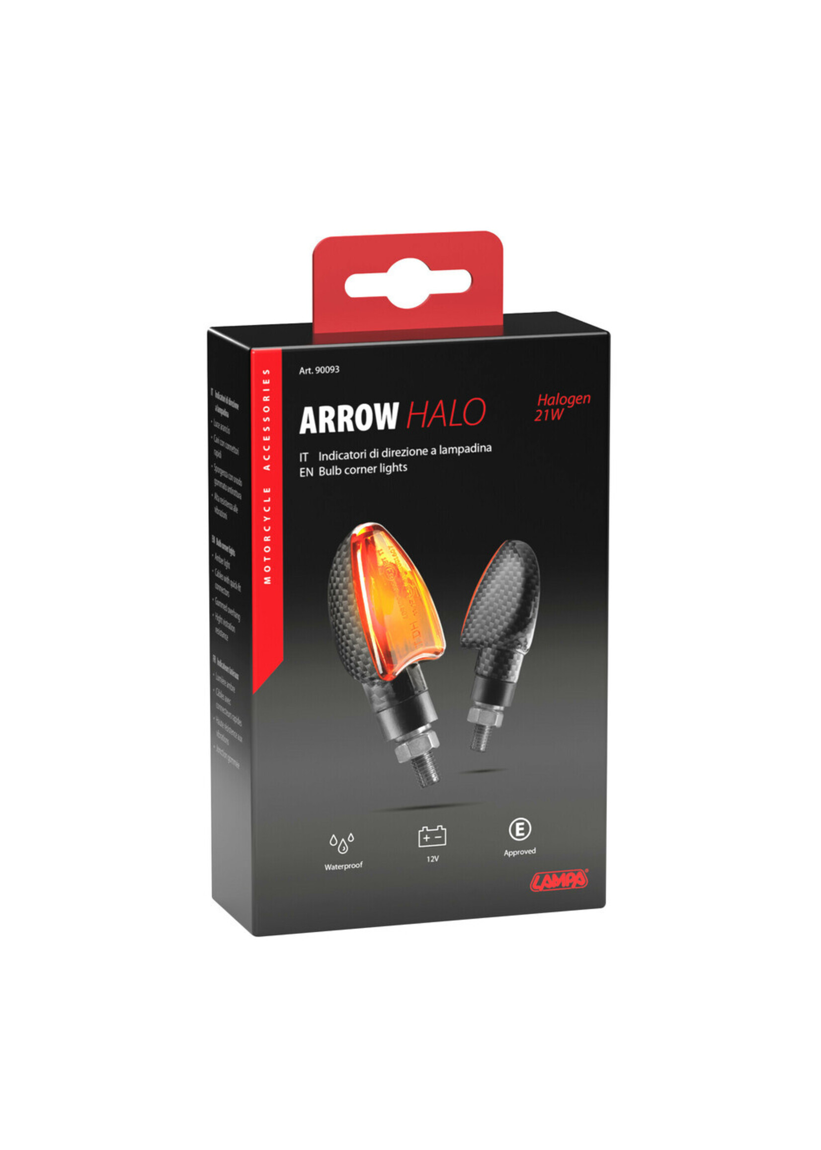 Lampa Arrow Halo, knipperlichten – 21W – Zwart