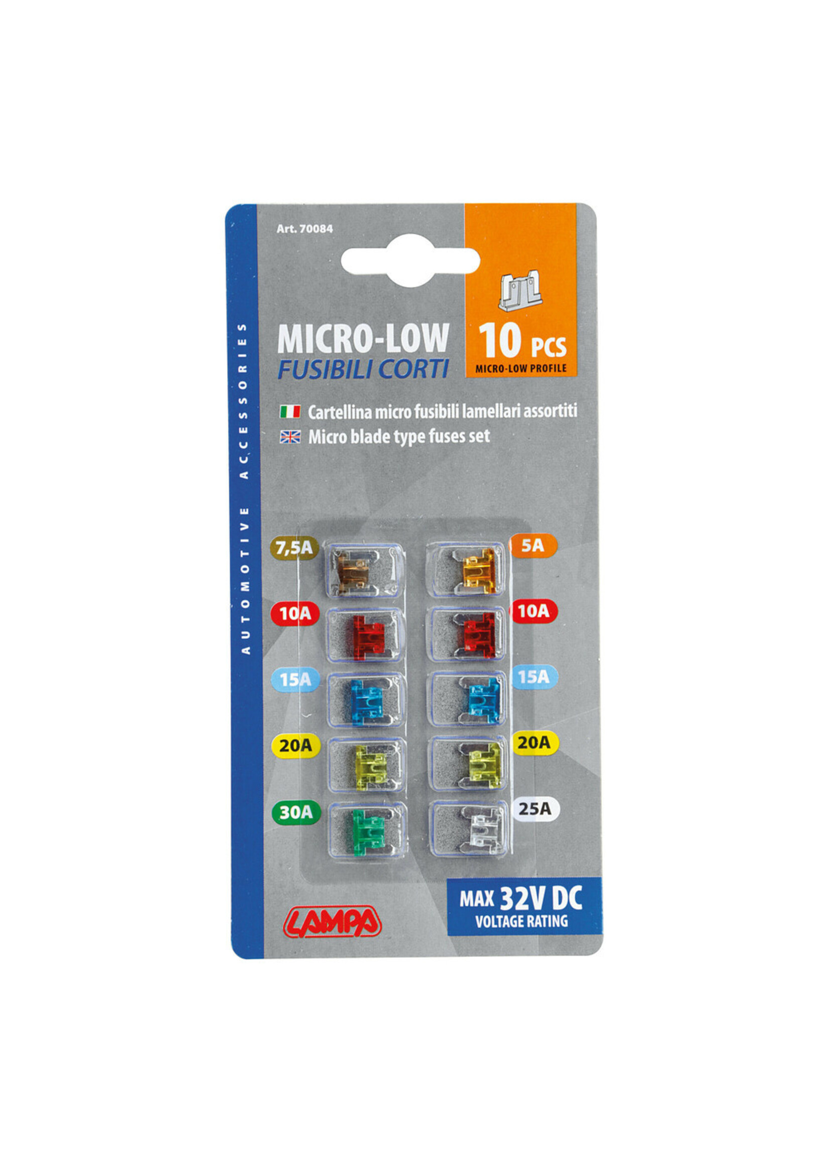 Lampa 70084 | Plaats 10 micro-low-profile zekeringen, 12/32V
