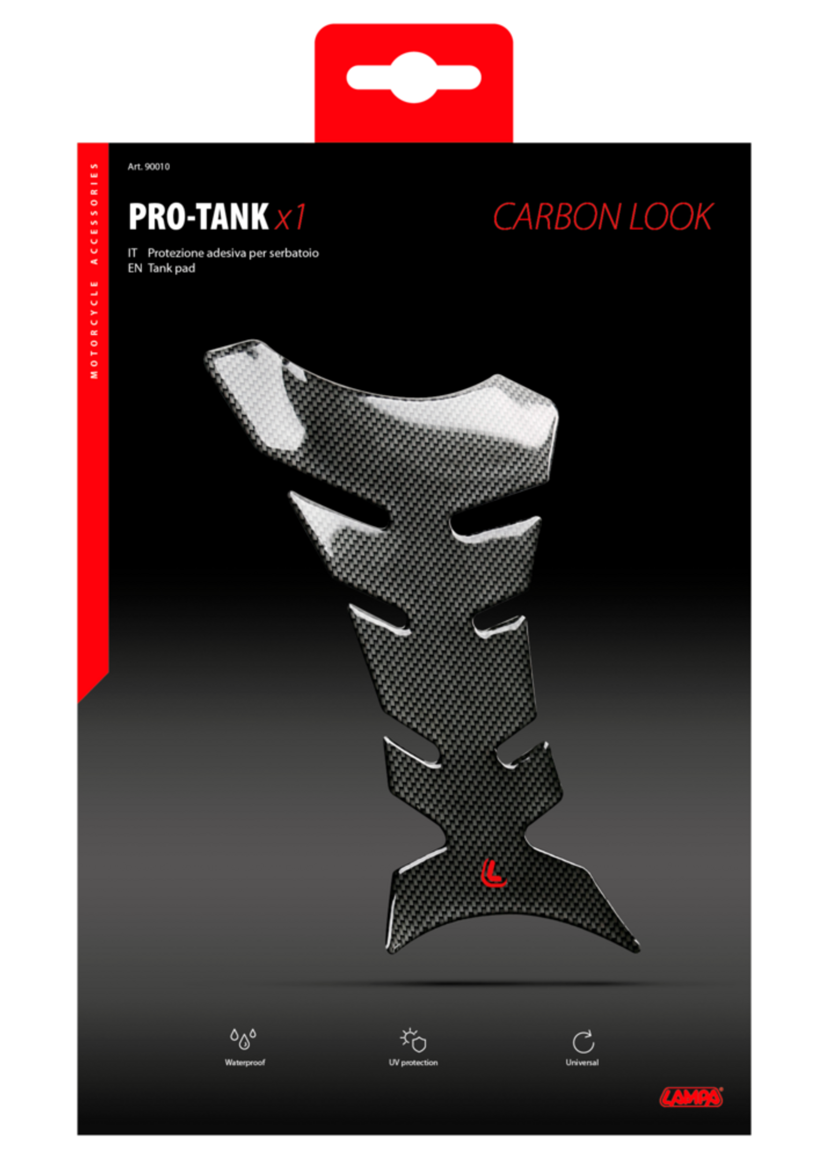 Lampa 90010 | Pro-Tank X1, zelfklevende tankpad - Carbon