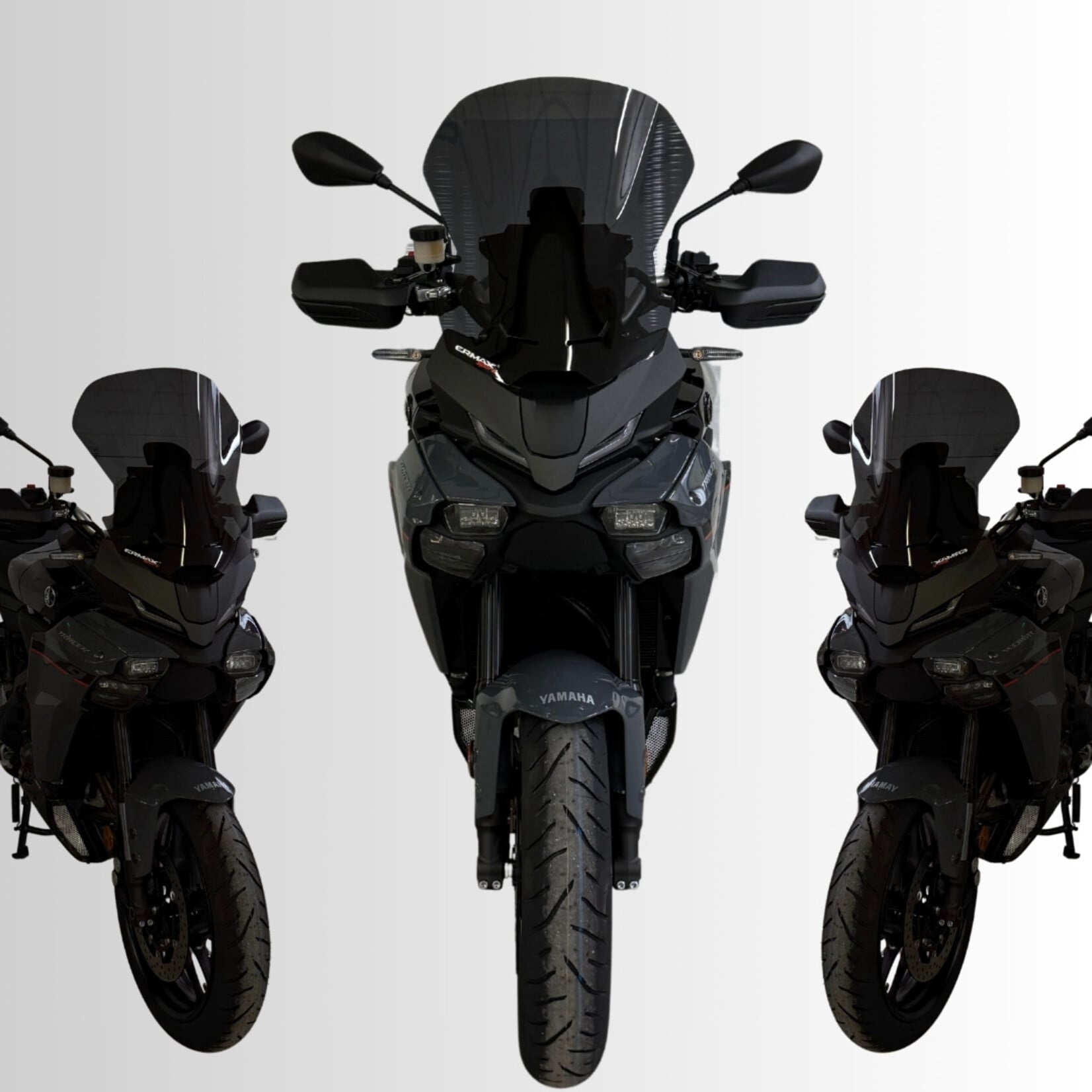 Ermax high protection windshield (50cm ) ermax for TRACER 9 /GT 2025 light black